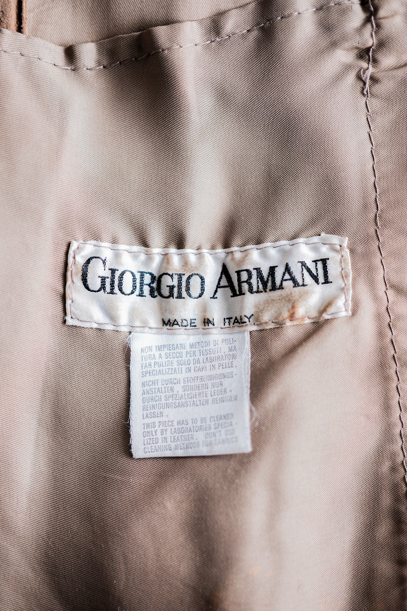 Armani italian leather top jacket