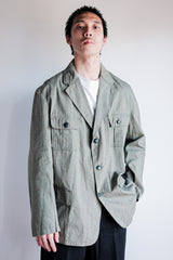 [~ 40's] German Vintage Green Chambray 4 กระเป๋าเสื้อแจ็คเก็ตงาน“ Dead Stock”