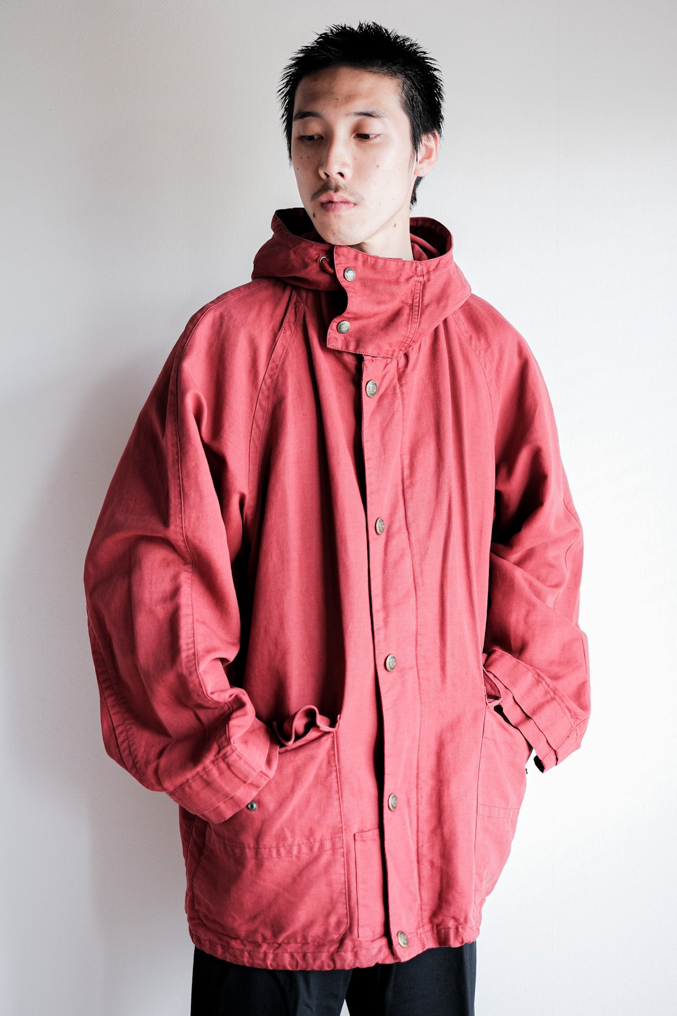 ［~80’s］Old C.P.Company Garment Dyed Cotton Linen Parka Size.48