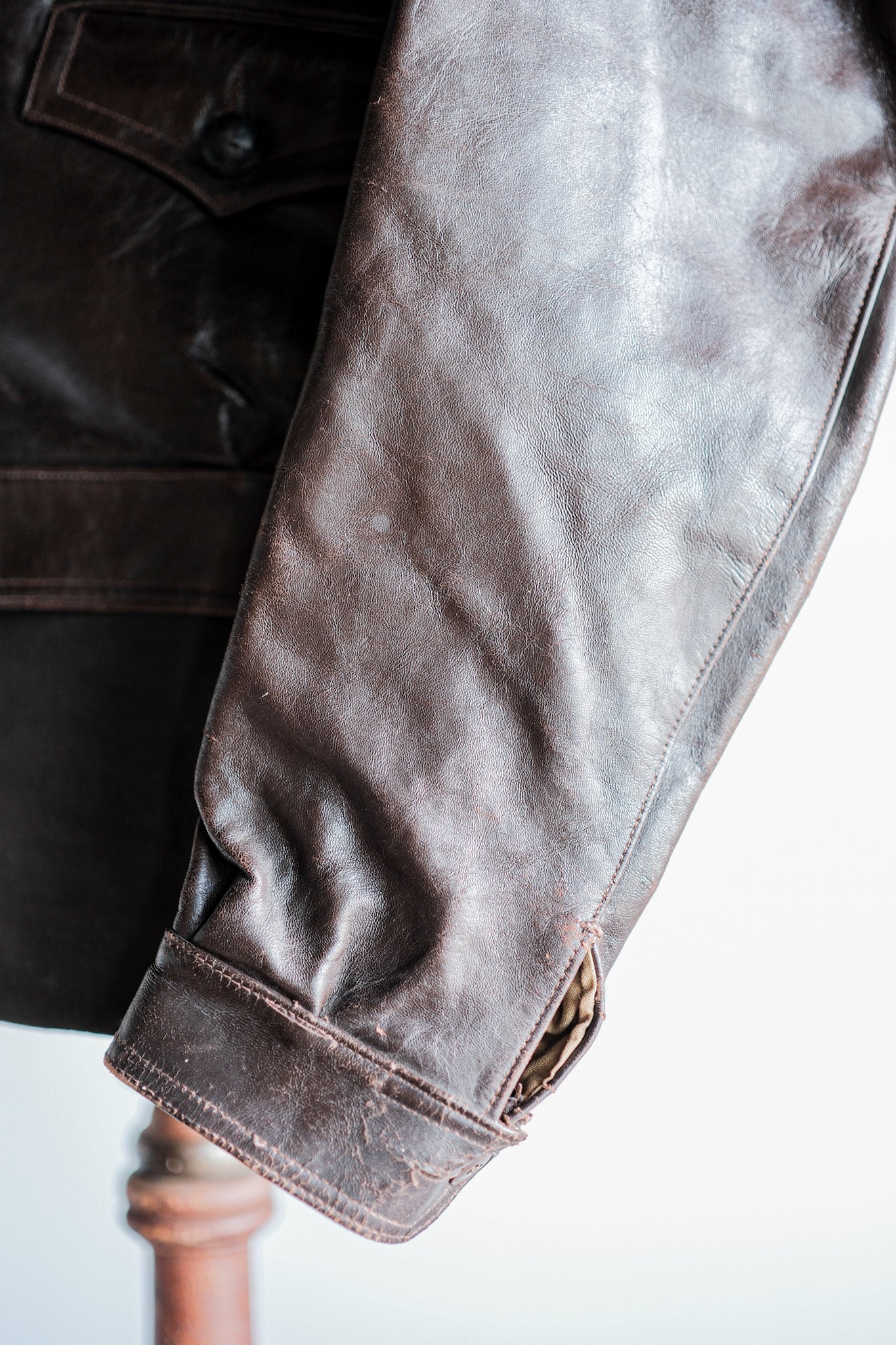 【~30's】French Vintage Hartmann Type Motorcycle Leather Jacket