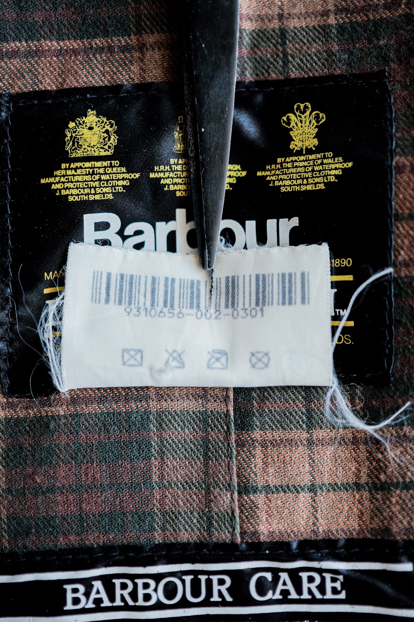 ［~90’s］Vintage Barbour “LONGSHOREMAN” 3 Crest Size.EX LARGE
