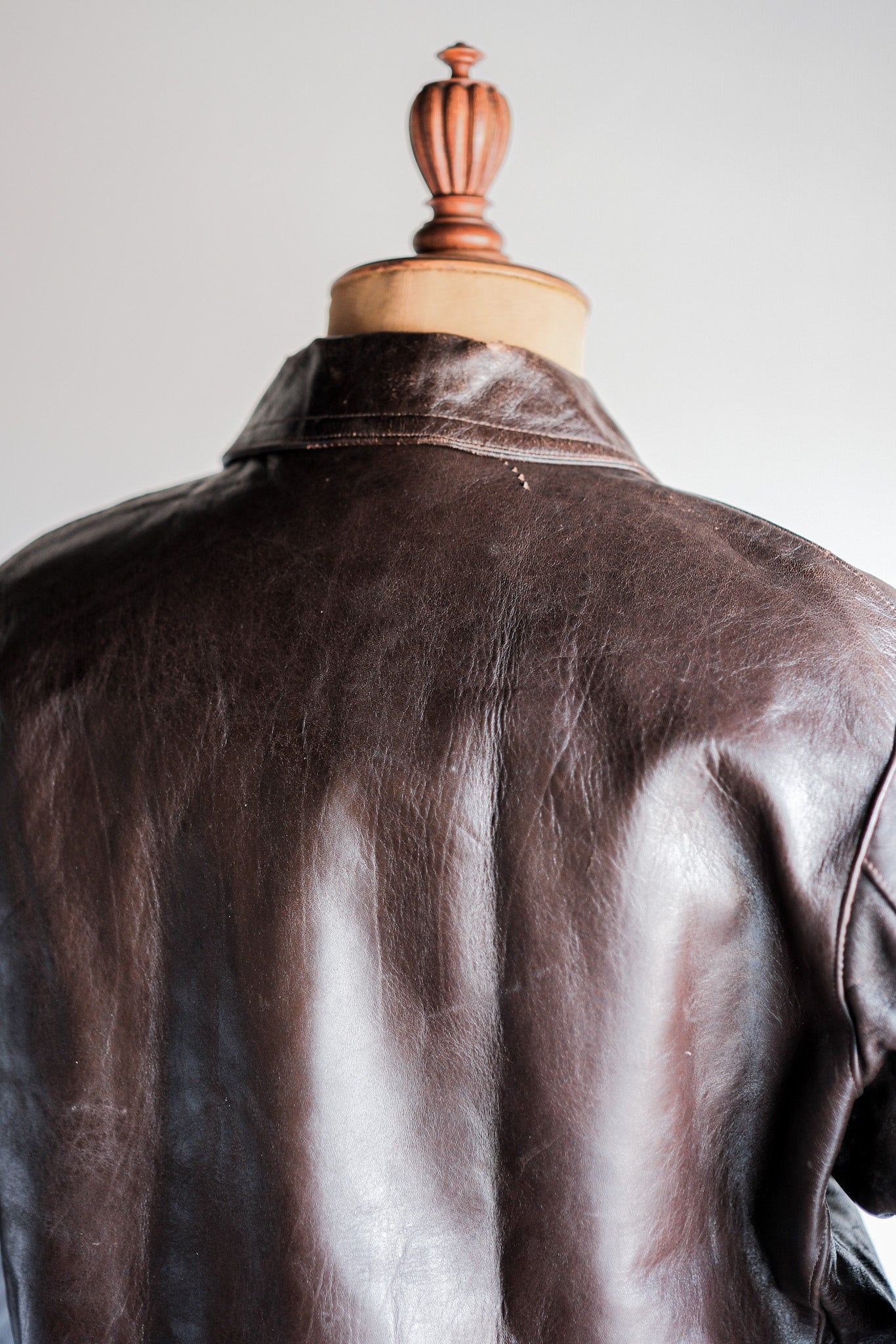 【~30's】French Vintage Hartmann Type Motorcycle Leather Jacket