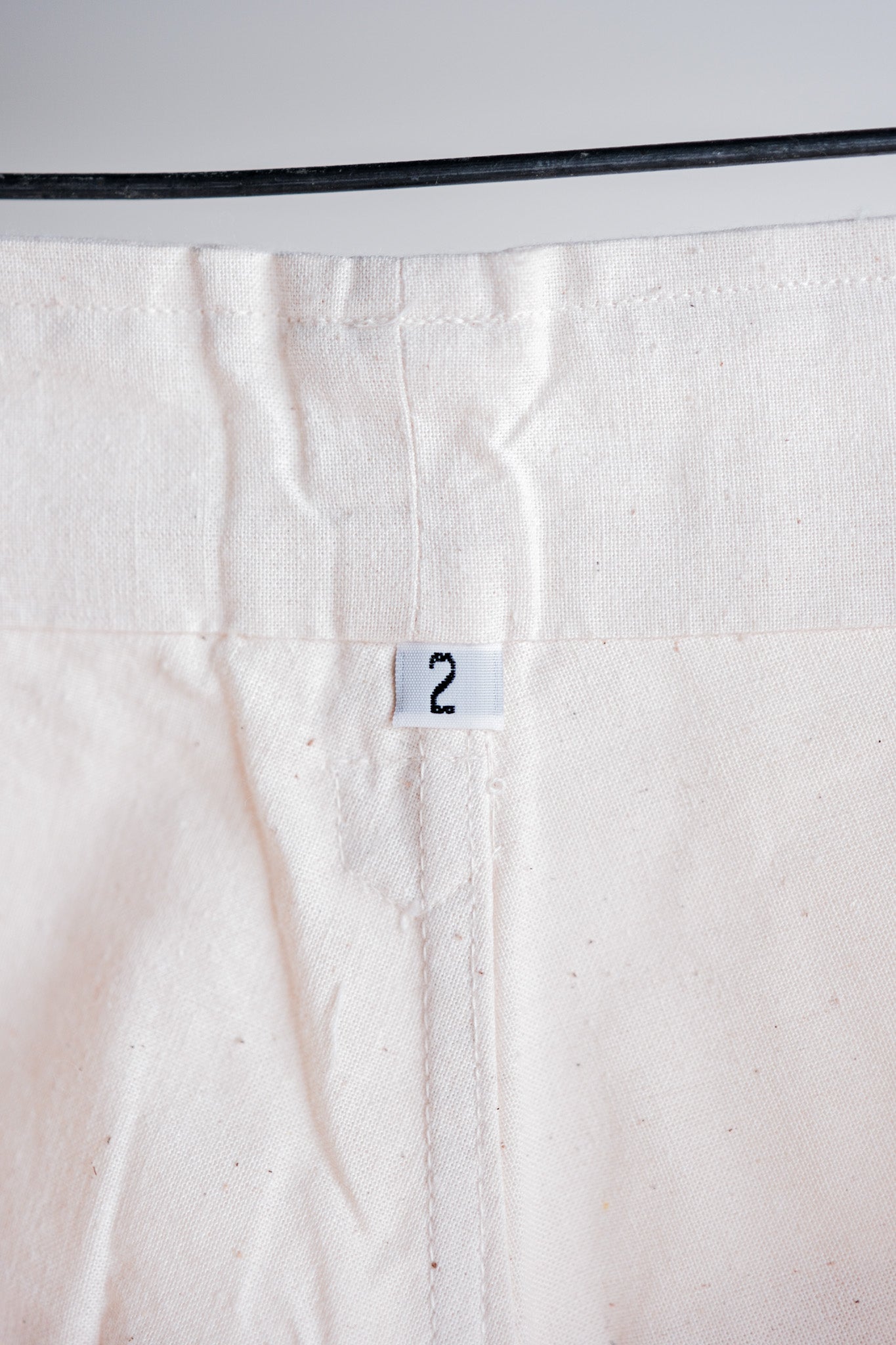 [~ 50's] ผ้าลินินผ้าฝ้ายวินเทจฝรั่งเศสขนาดขนาด 2 "สต็อกตาย"