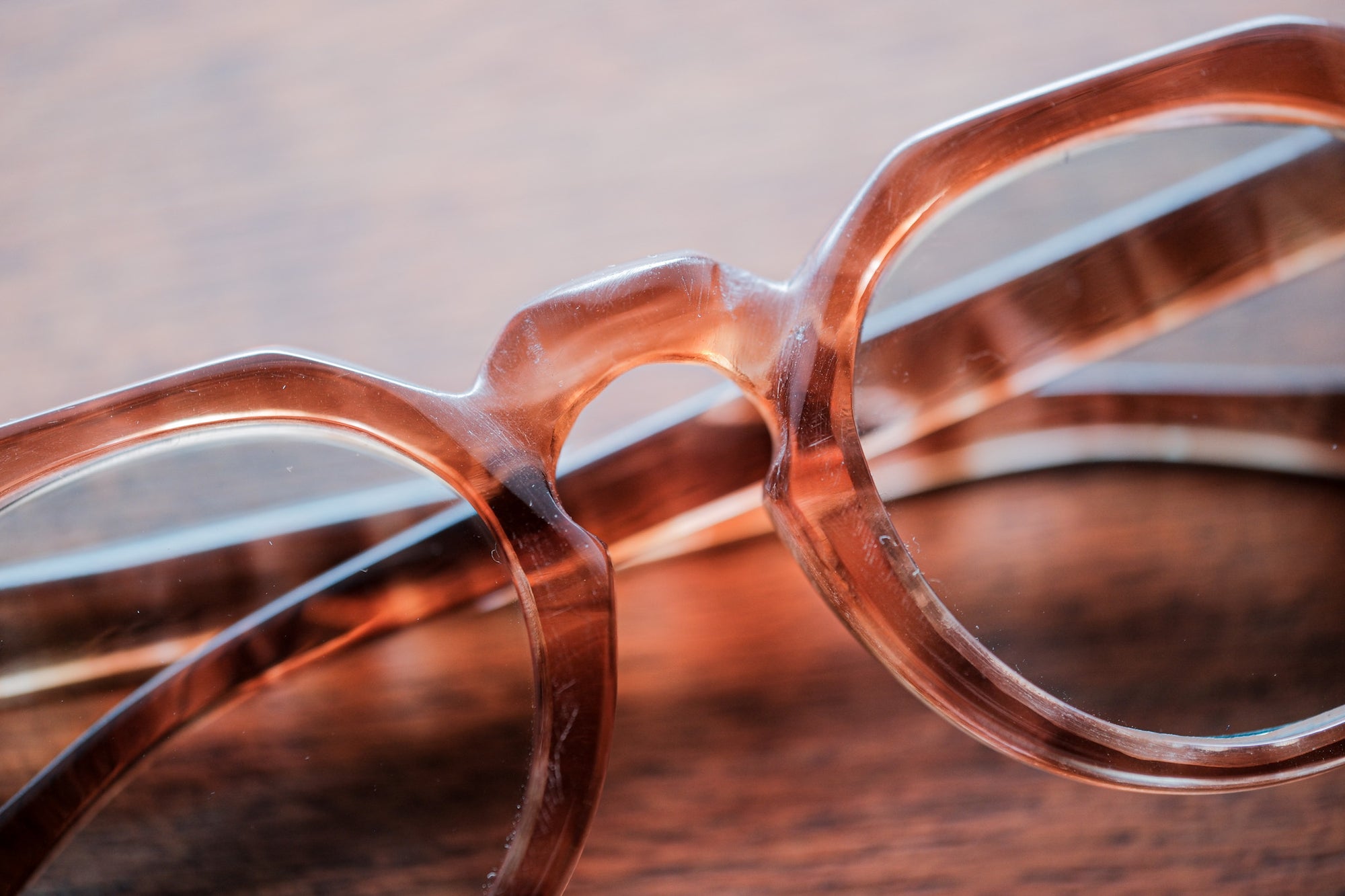［~40’s］French Vintage Crown Panto Celluloid Frame "3 Dots"