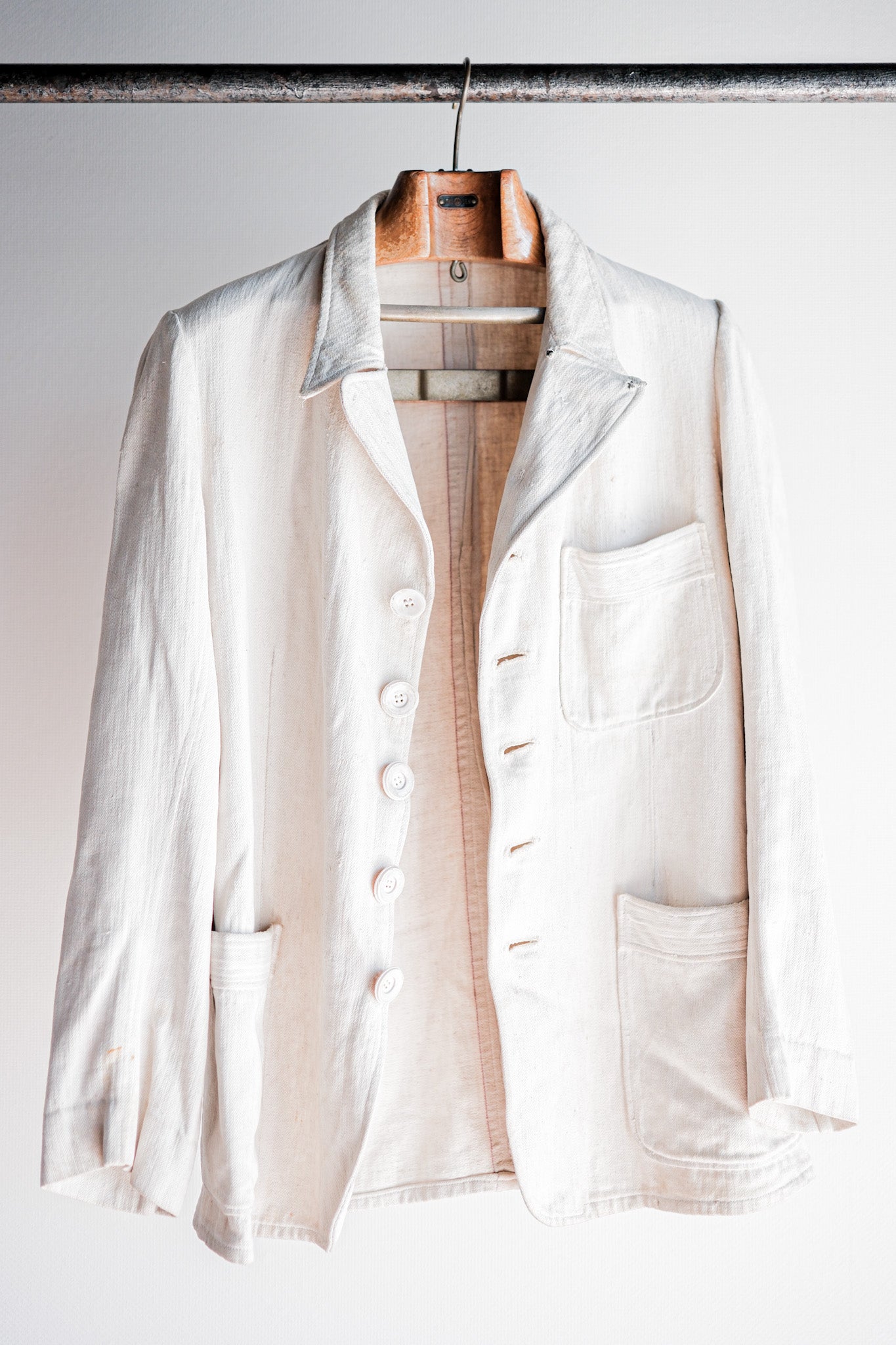 ［~30's］German Army Drillich HBT Linen Jacket "Unusual Pattern"