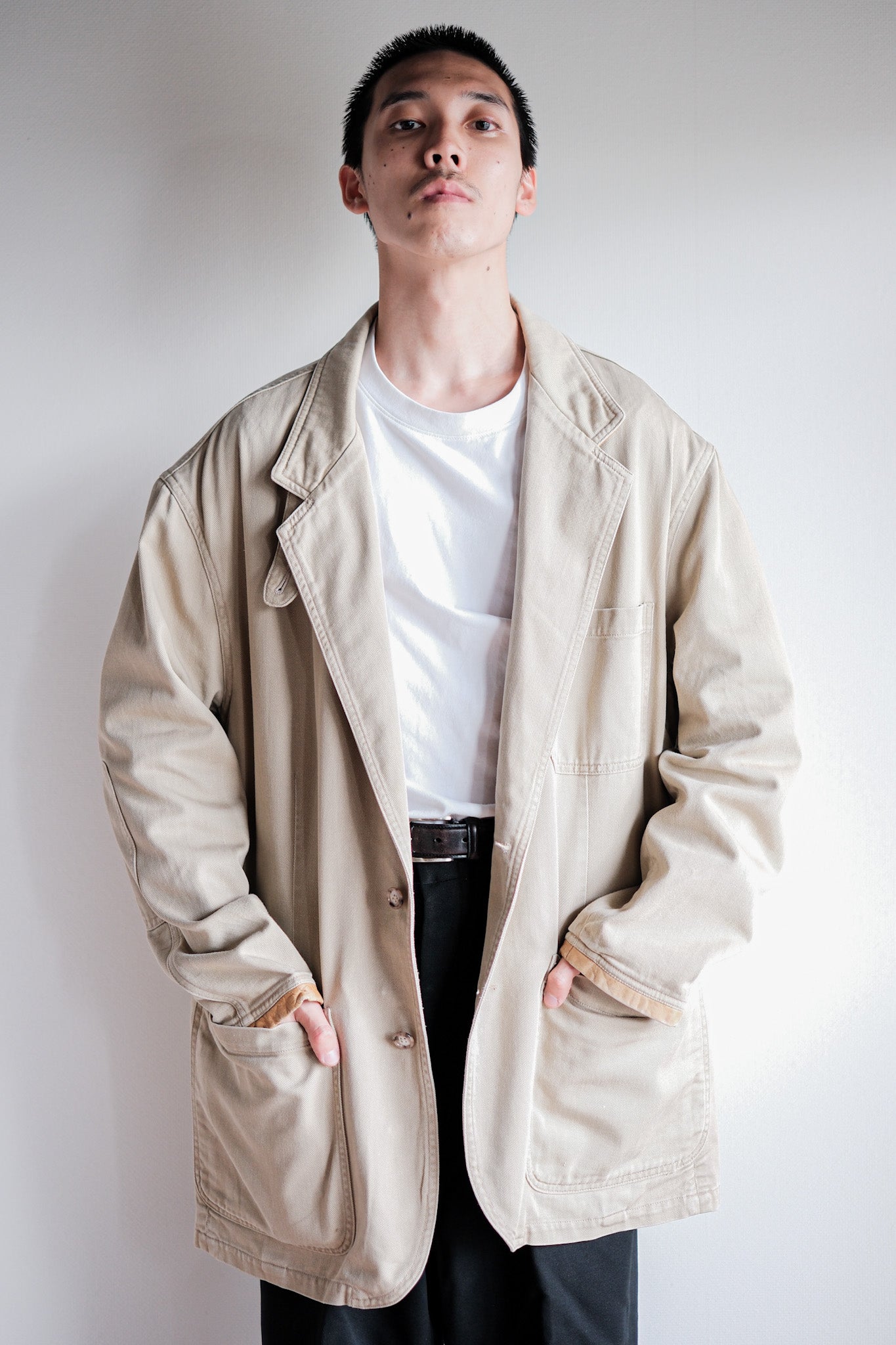 ［~90's］Willis&Geiger Cotton Safari Jacket With Chin Strap Size.L