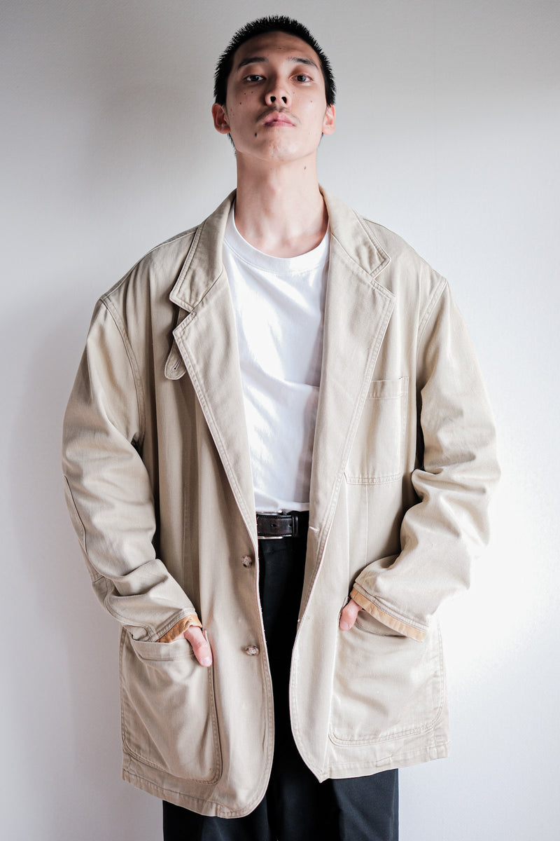 [~90's]Willis&Geiger Cotton Safari Jacket With Chin Strap ไซส์L