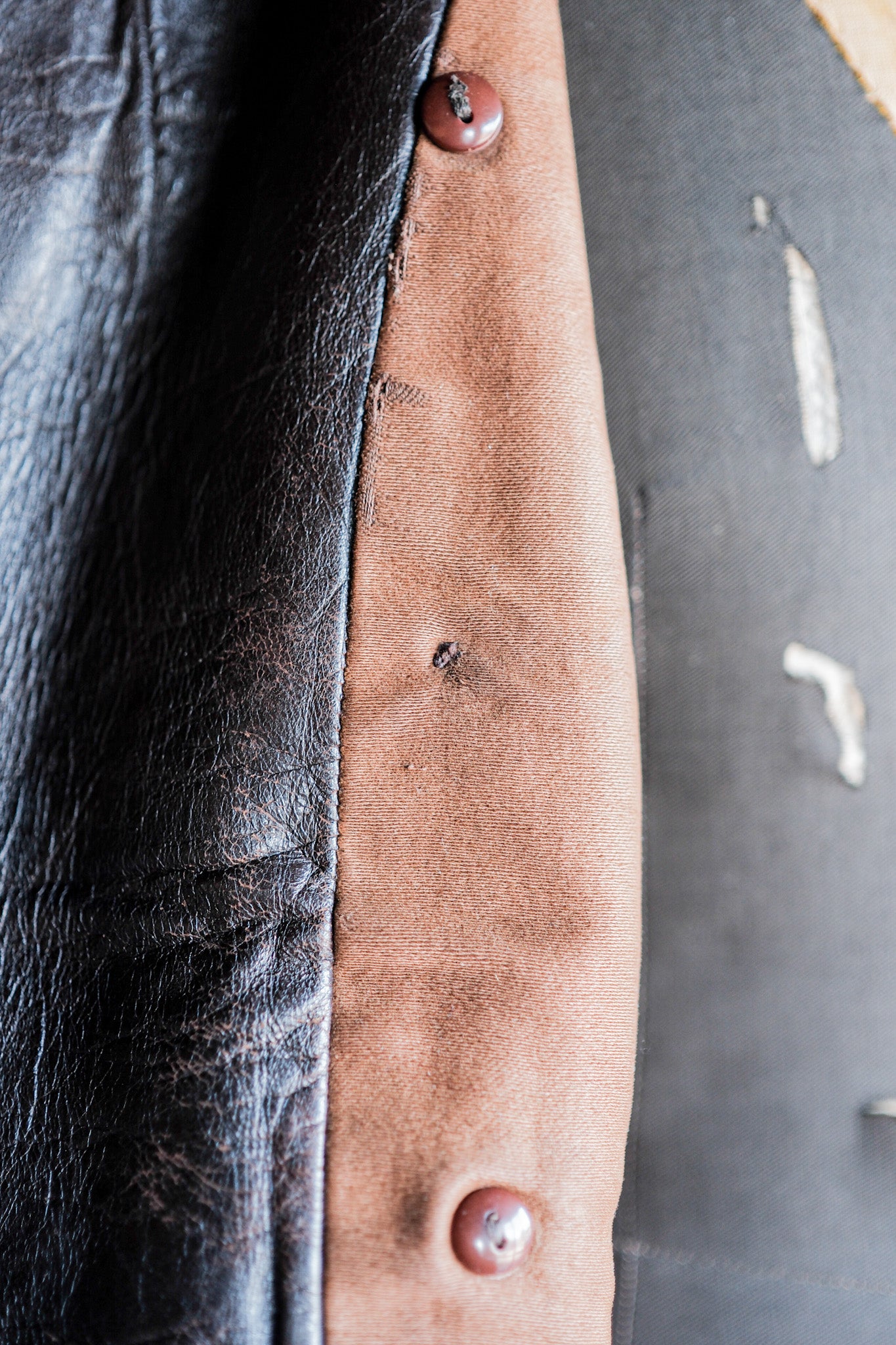 ［~40's］German Vintage Double Breasted Motorcycle Leather Jacket