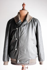 [~ 80's] old Christian Dior Shawl Collar หนัง blouson size.50