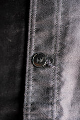 [~ 60's] แจ็คเก็ตตัวตุ่นสีดำวินเทจฝรั่งเศสขนาด 50 "Le Mont Stockel" "Dead Stock"