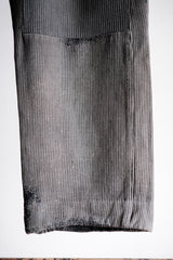 [~ 40's] French Vintage Grey Cotton Pique Work Ows "Patchwork"