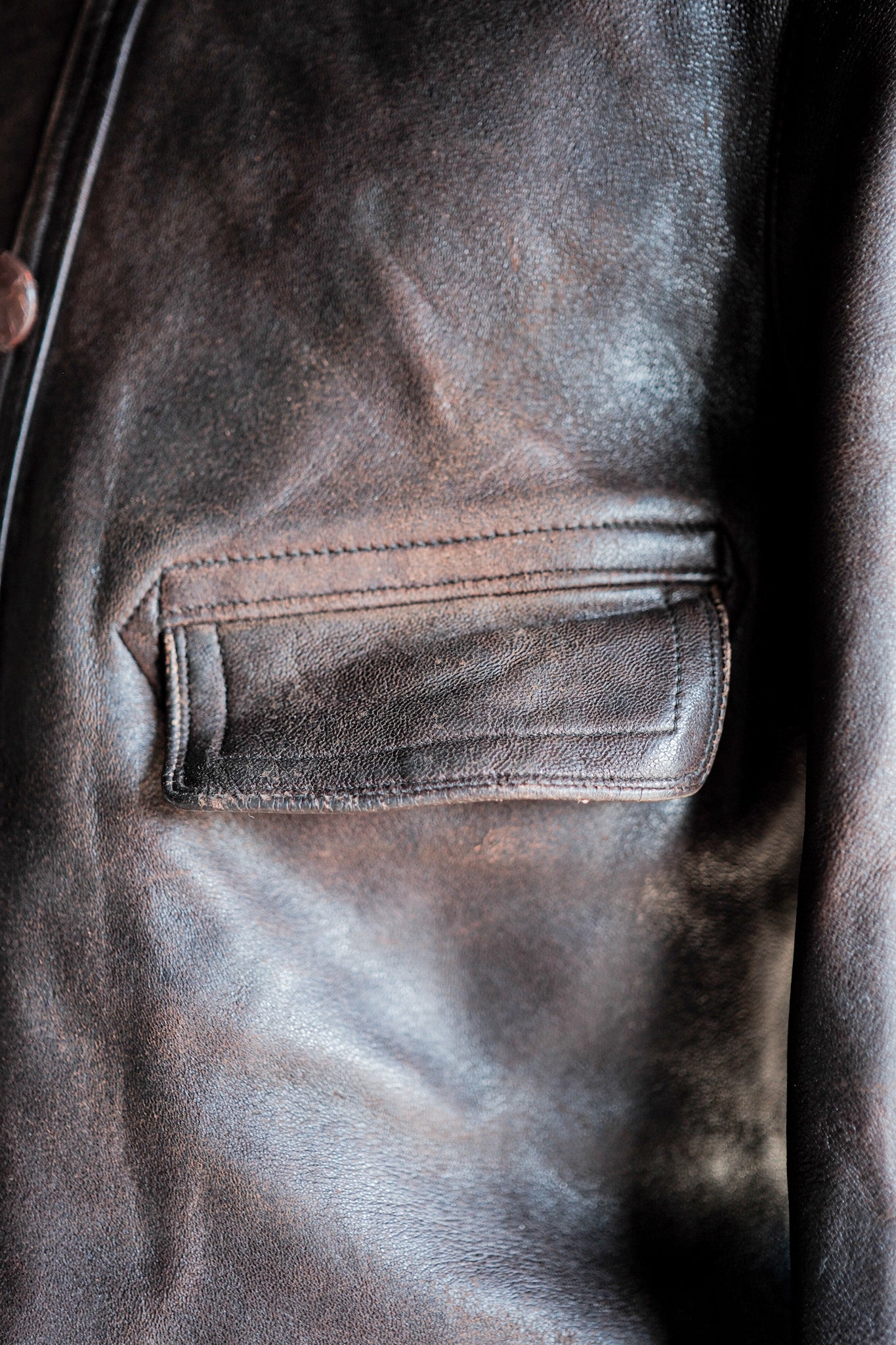 ［~40's］Swedish Vintage Double Breasted Leather Jacket