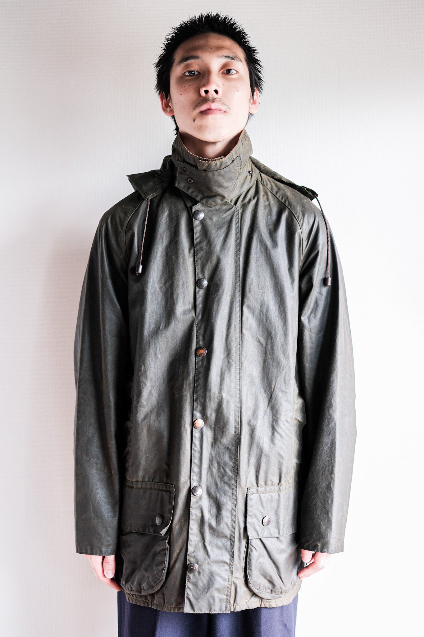 ［~80's］Vintage Barbour "BEAUFORT" With Hood 2 Crest Size.38