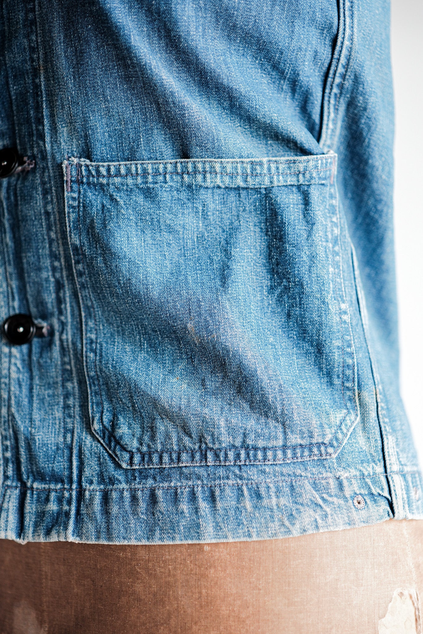 ［~40’s］WWⅡ U.S.NAVY Shawl Collar Denim Coverall
