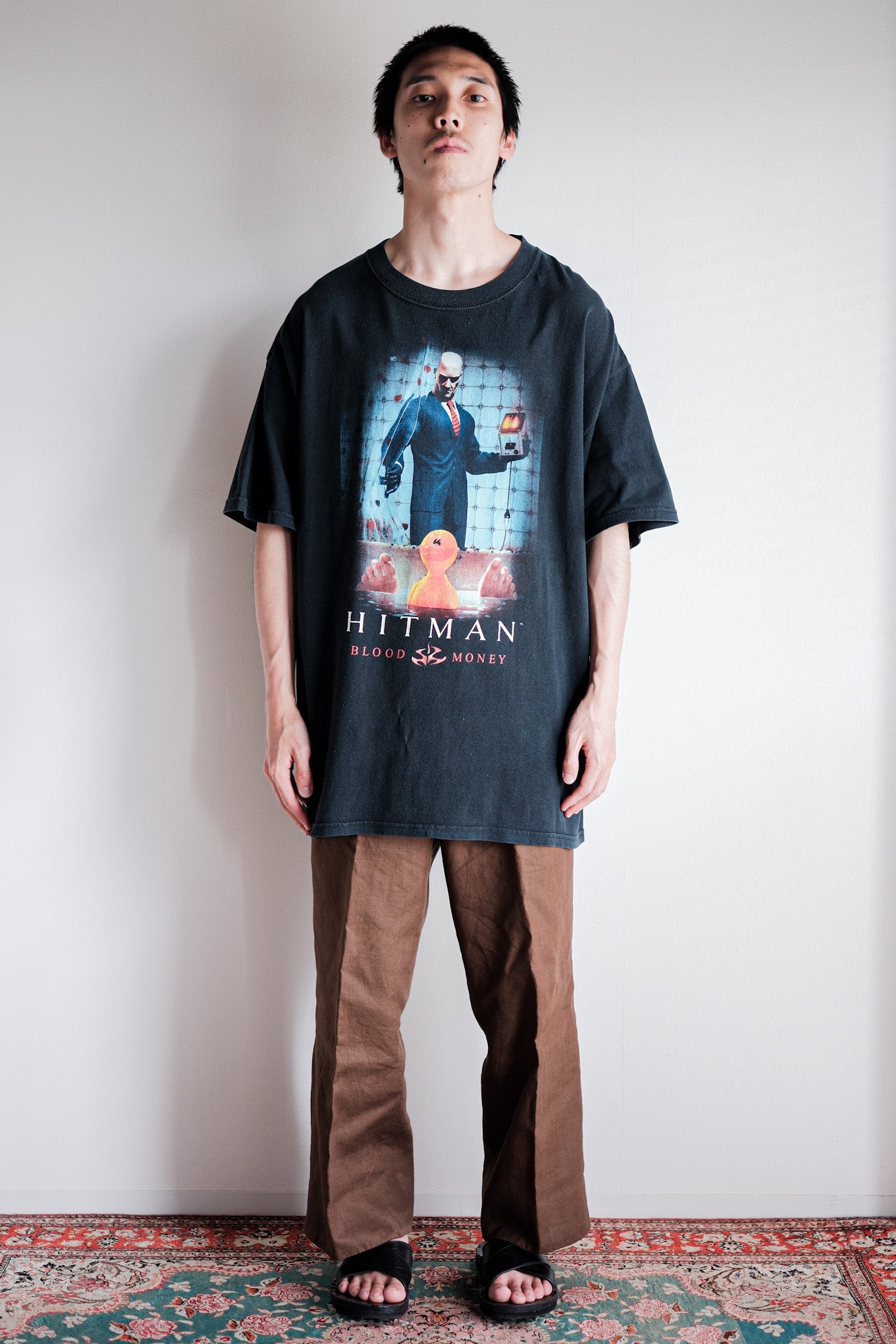 【~00's】Vintage Game Print T-shirt Size.XL "Hitman - Blood Money"