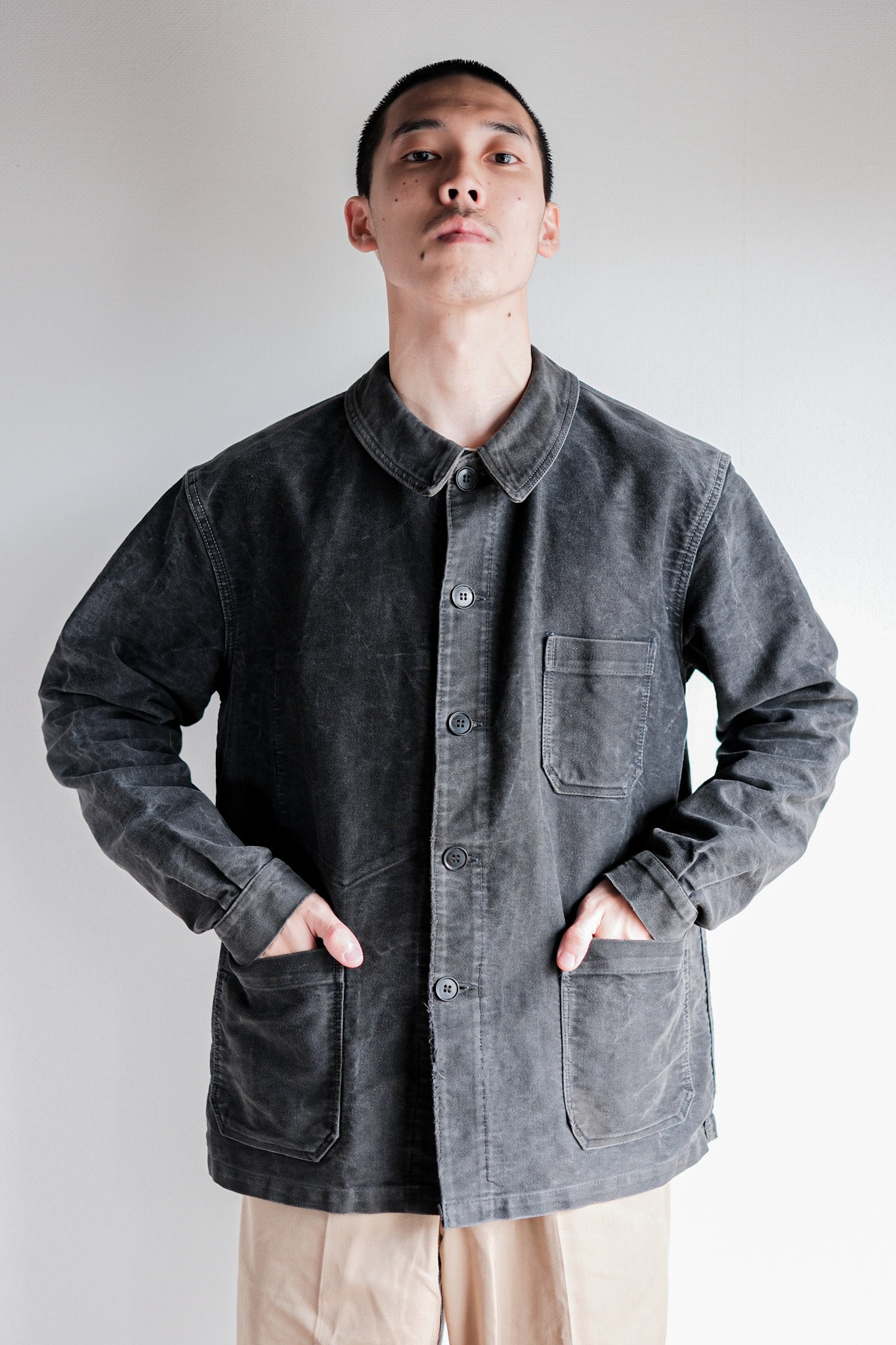 Frenchvintage1950S French vintage moleskin jacket - カバーオール