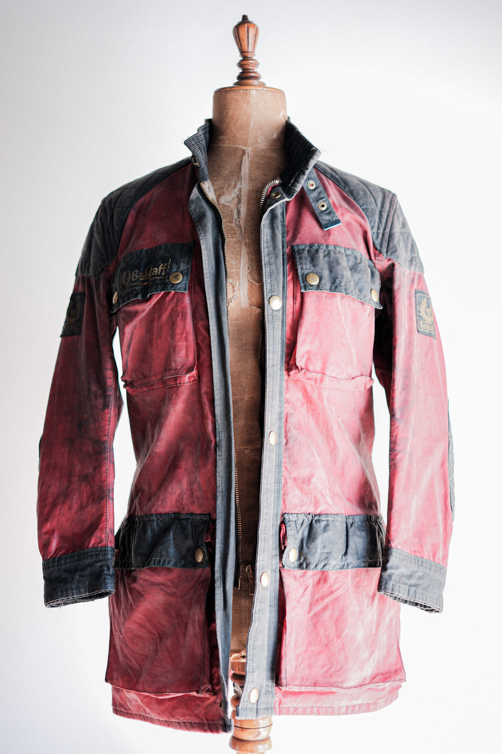 ［~70's］Vintage Belstaff 2 Tone Red Waxed Jacket “TRIALMASTER" “Custom Order”