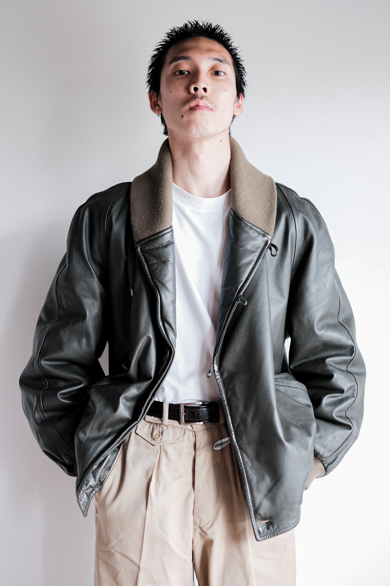 ［~80’s］Old Christian Dior Shawl Collar Leather Blouson Size.50