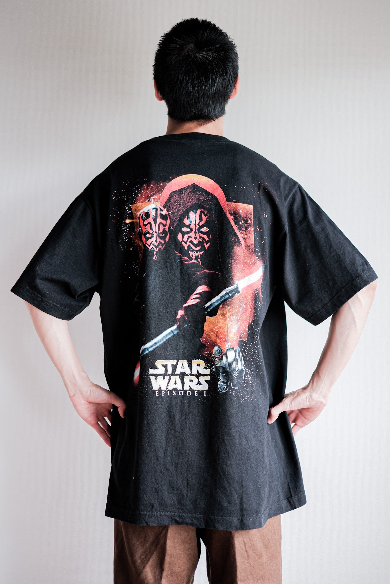 [~ 90's] Vintage Movie Print T-shirt size.L "Star Wars Episode I" "Made in U.S.A."