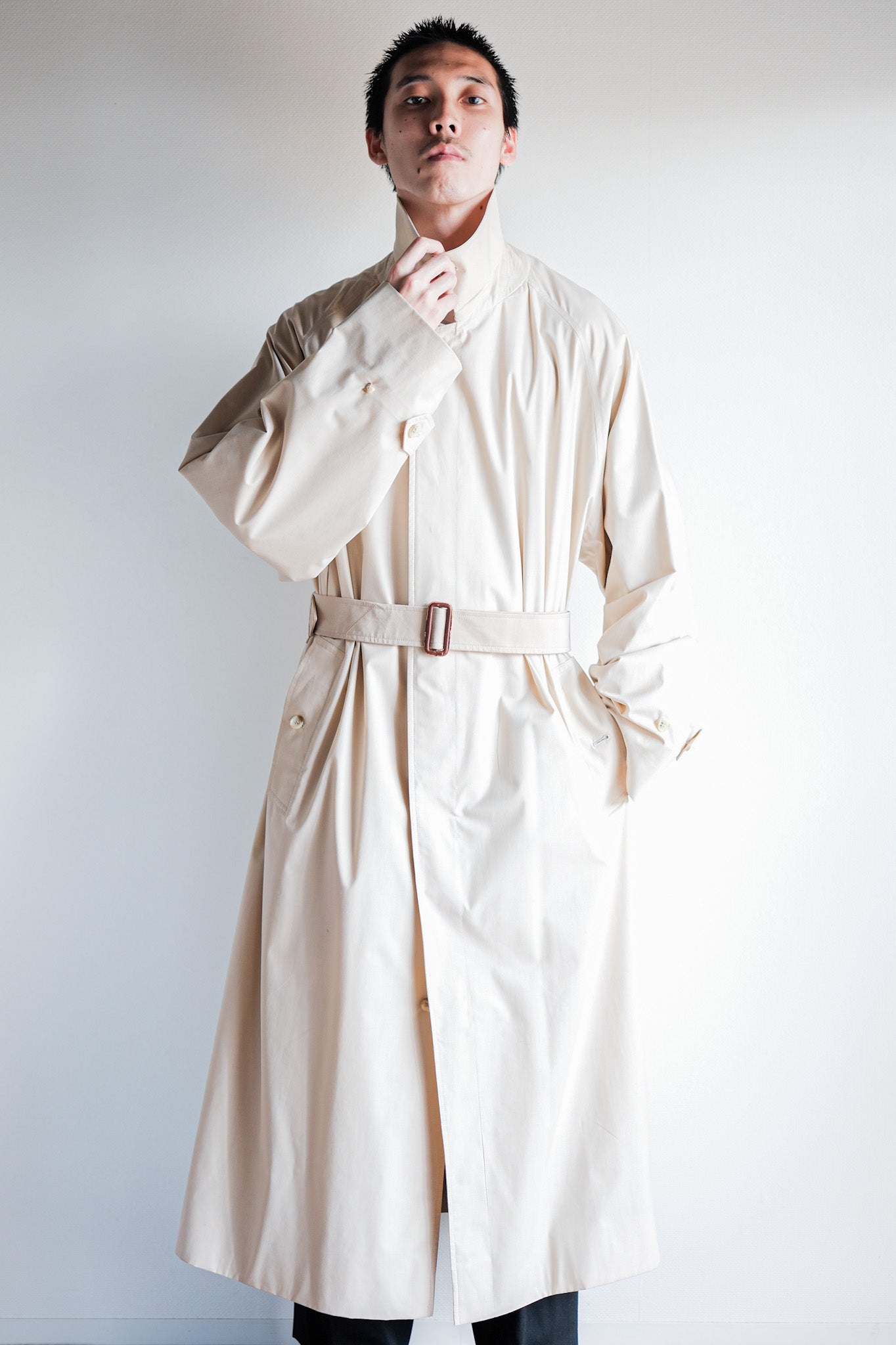 【~80's】Vintage Burberrys Single Raglan Balmacaan Belted Coat Size.50RL "MUSOU"