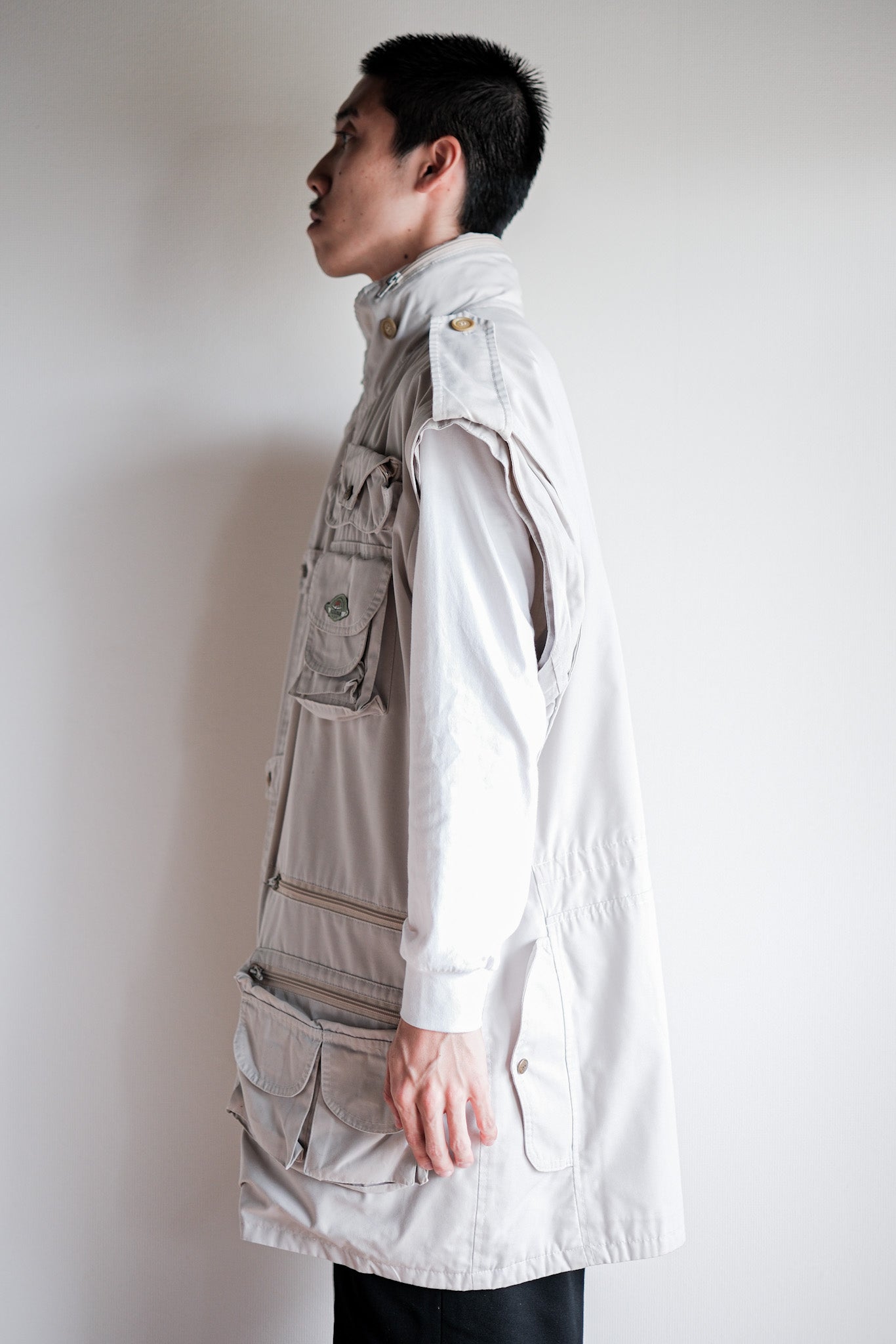 ［~90's］Old Renoma Paris Detachable Sleeve Multi Pocket Jacket With Liner