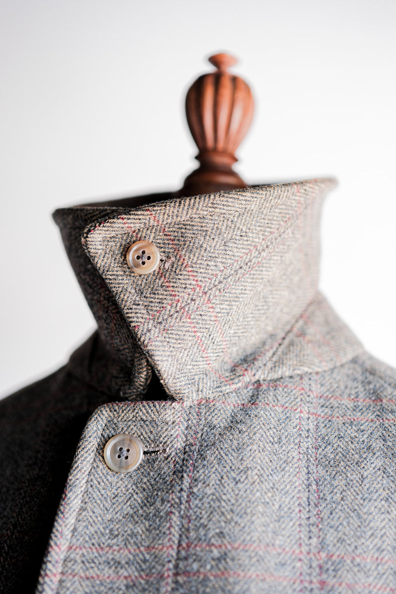 80's】Vintage Burberrys Single Raglan HBT Wool Balmacaan Coat Size