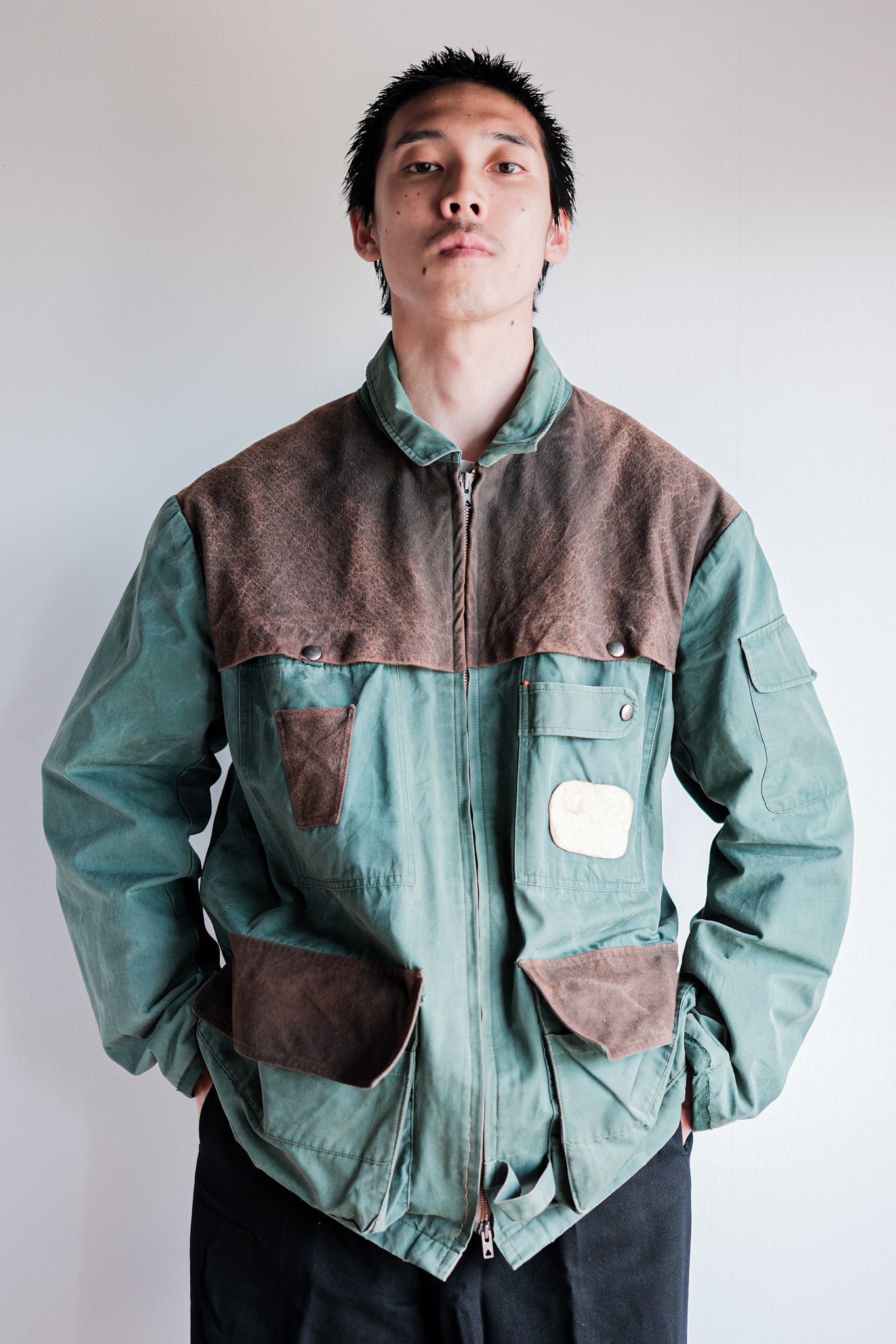[~ 60 년대] 프랑스 빈티지 사냥 및 낚시면 재킷 크기 .52 "L 'Esquimau"