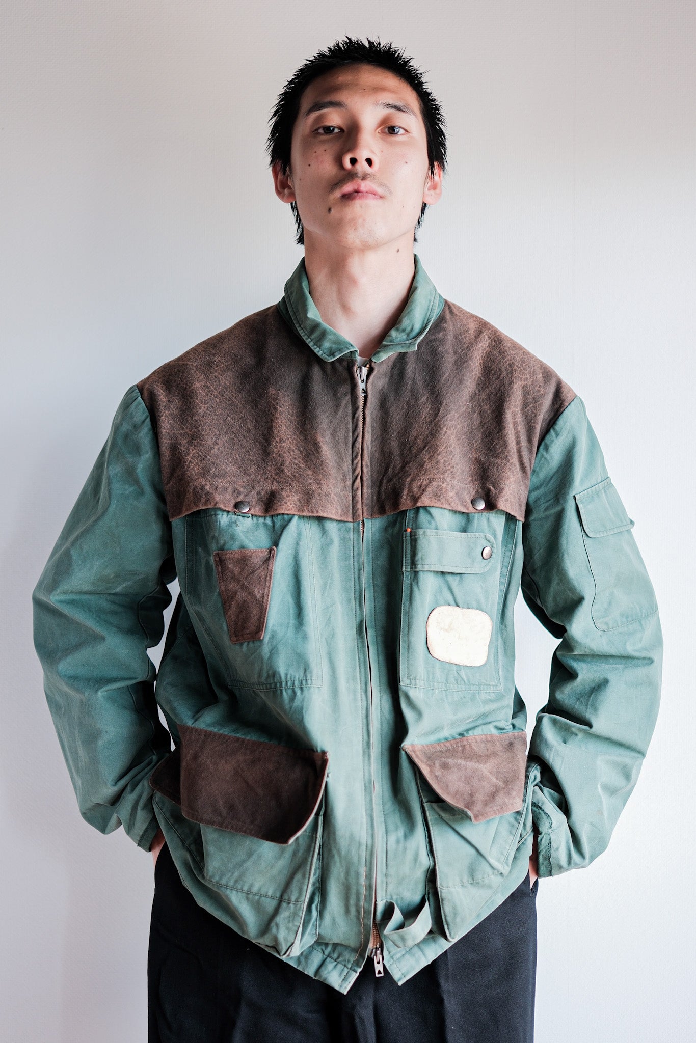 【~60's】French Vintage Hunting & Fishing Cotton Jacket Size.52 "L'ESQUIMAU"