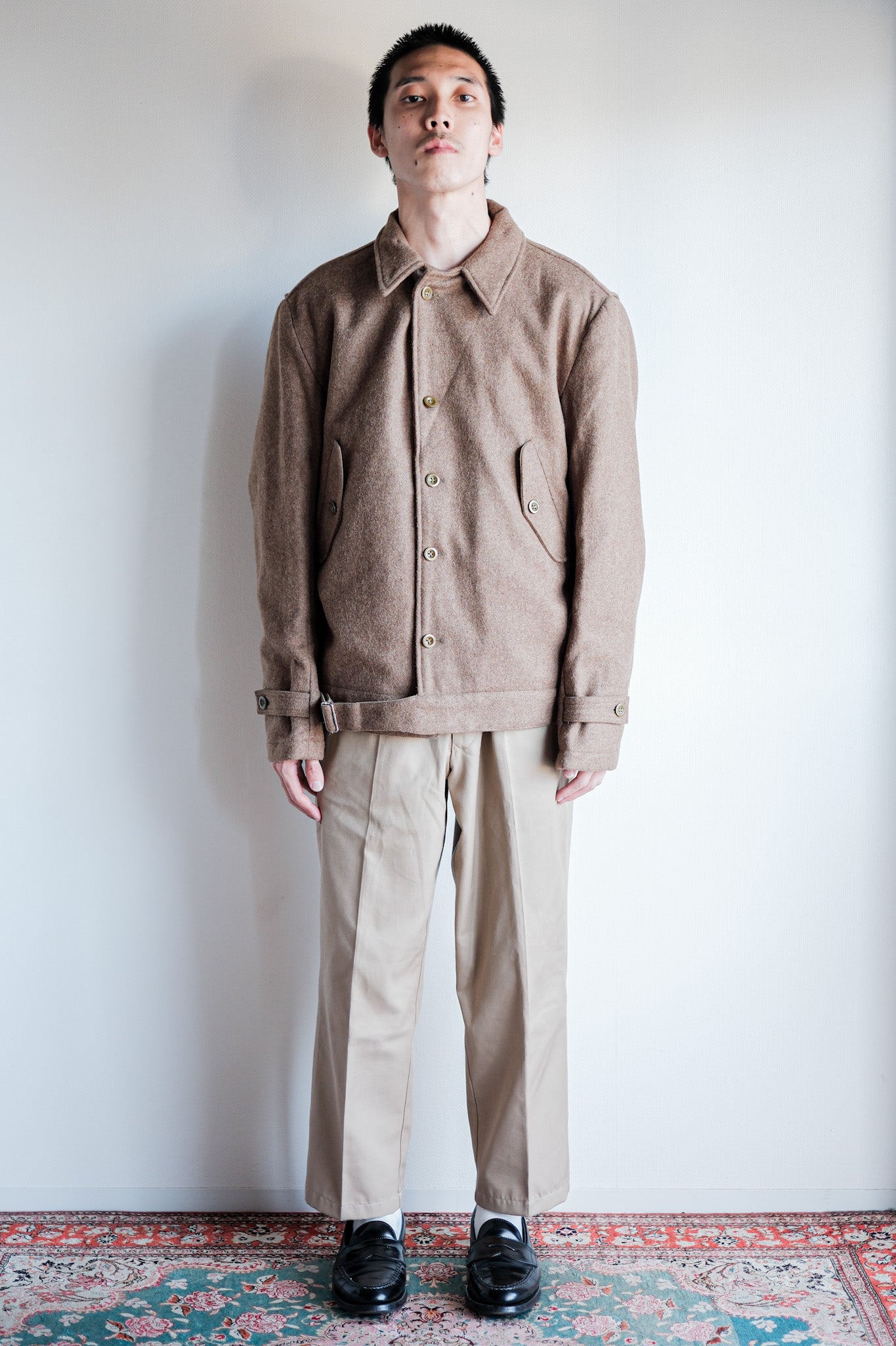 ［~50's］French Army Wool Jacket With Chin Strap Size.42 "Dead Stock"