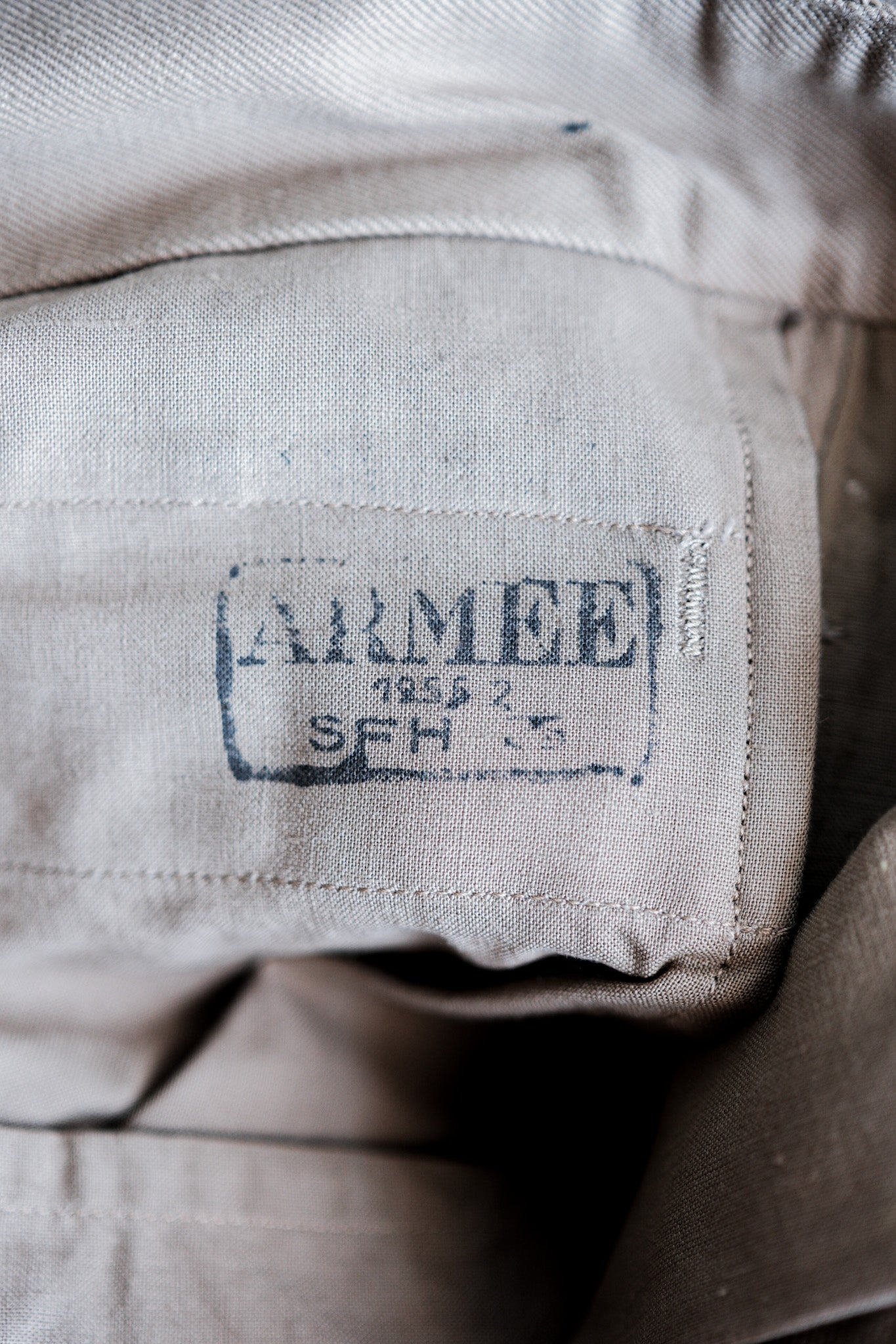 [〜50年代]法國陸軍M52 Chino褲子大小。12“死庫存”