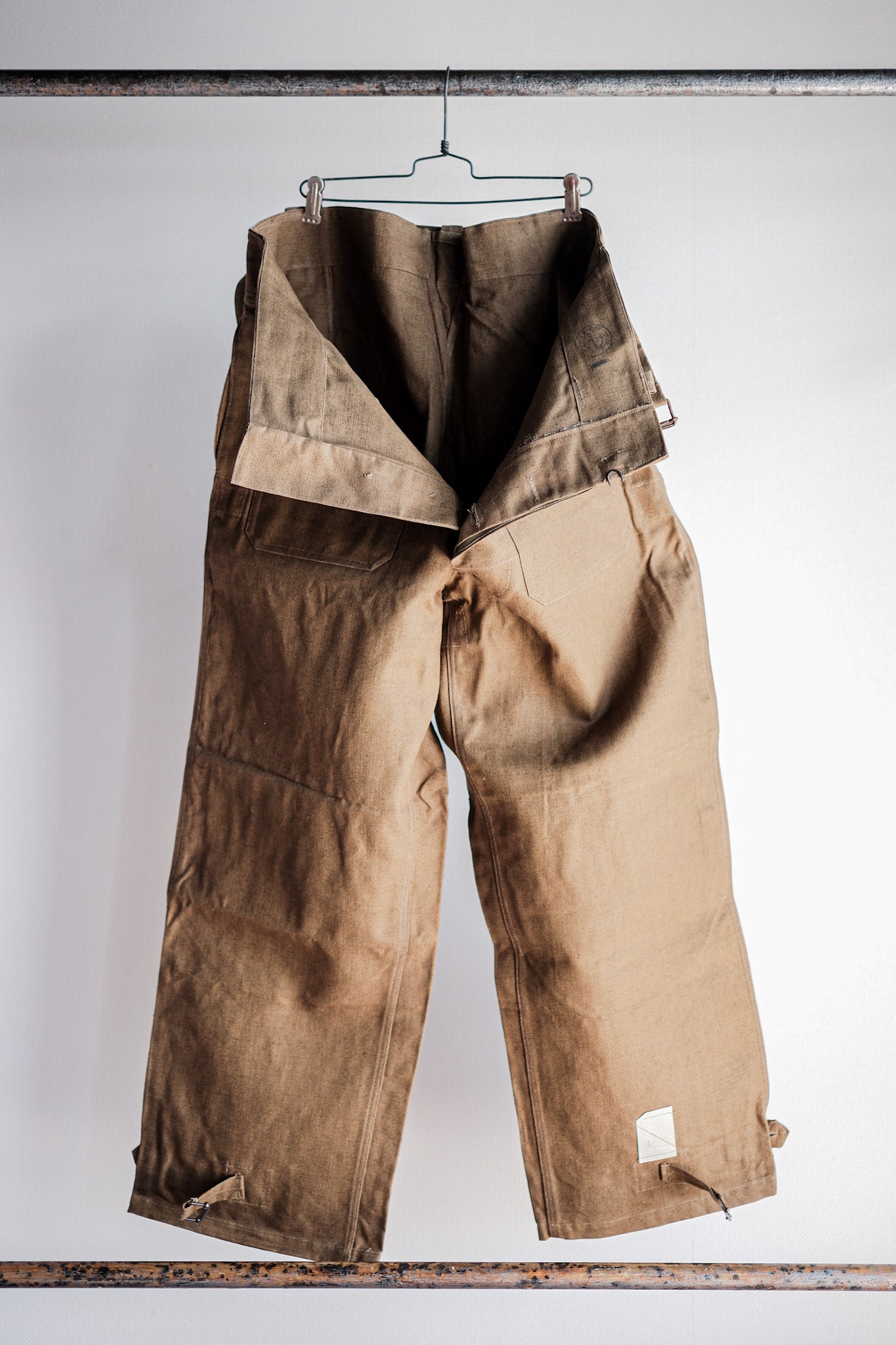 ［~30's］French Army M35 Motorcycle Pants "Linen Type" "Dead Stock"