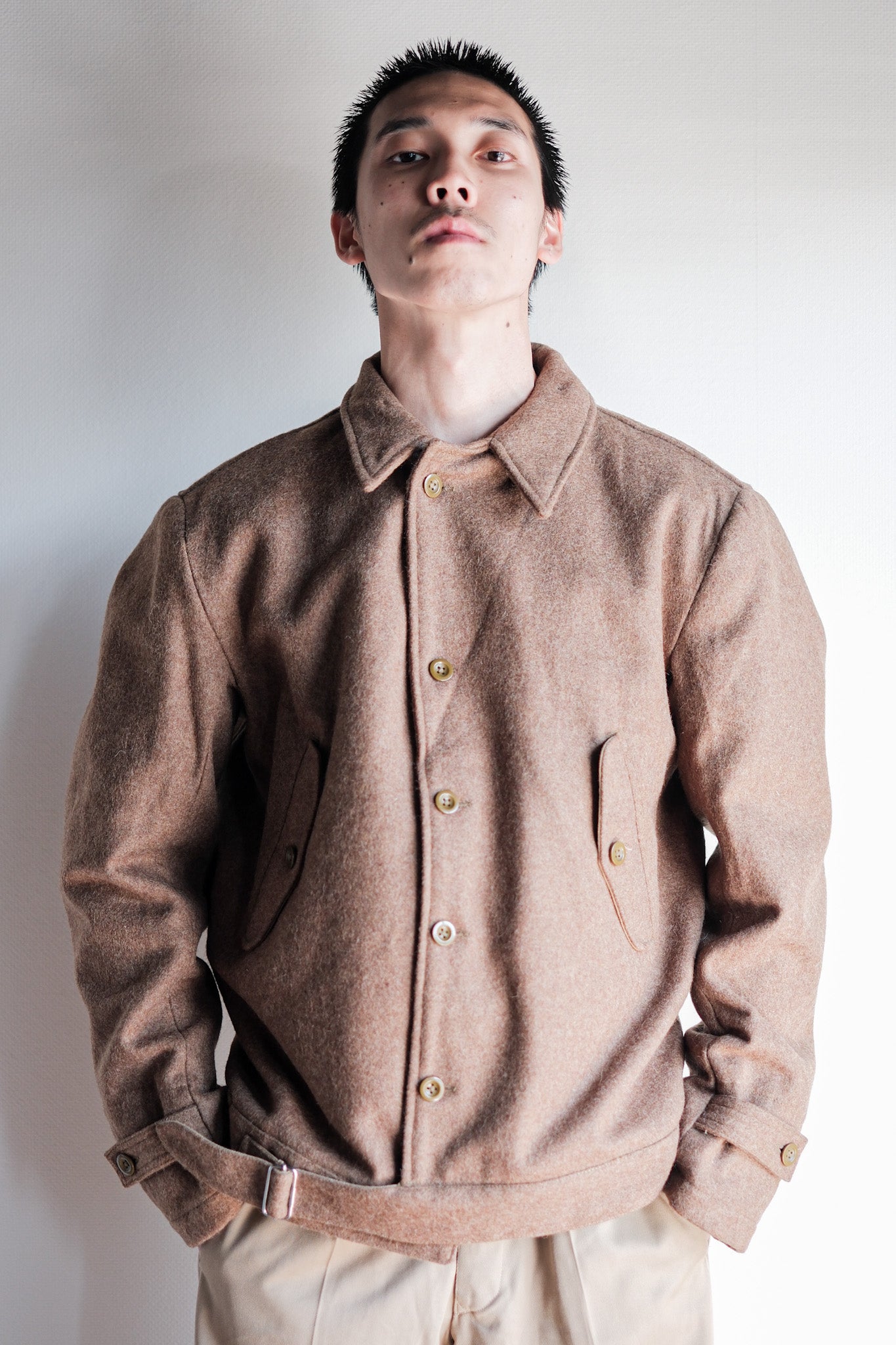 ［~50's］French Army Wool Jacket With Chin Strap Size.42 "Dead Stock"