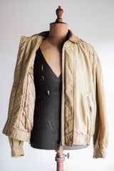 [~80's] Old Yves Saint Laurent Nylon Quilting Blouson พร้อมสายรัดคาง "Pour Homme"
