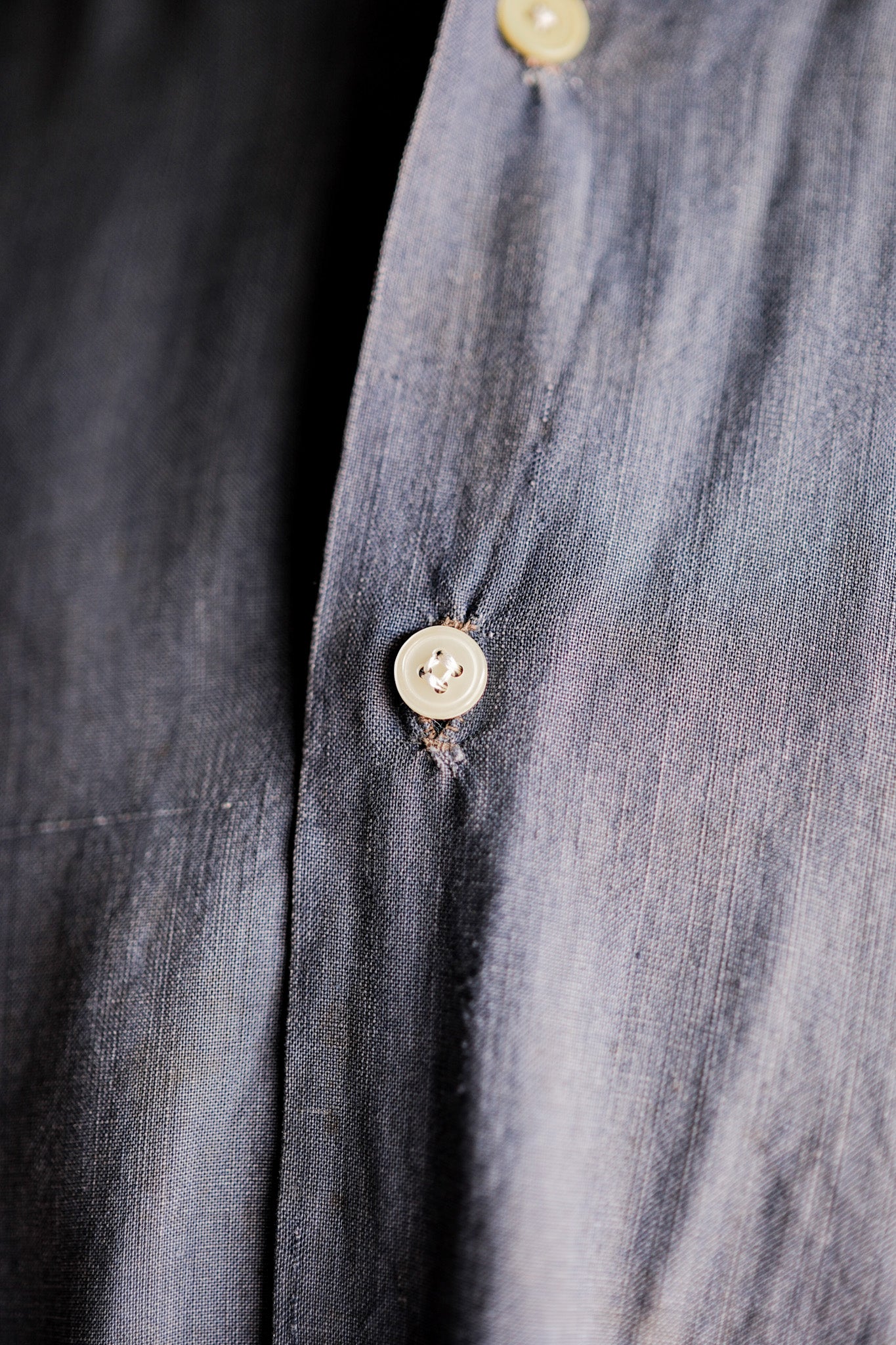 ［~40’s］French Vintage Indigo Linen Work Shirt