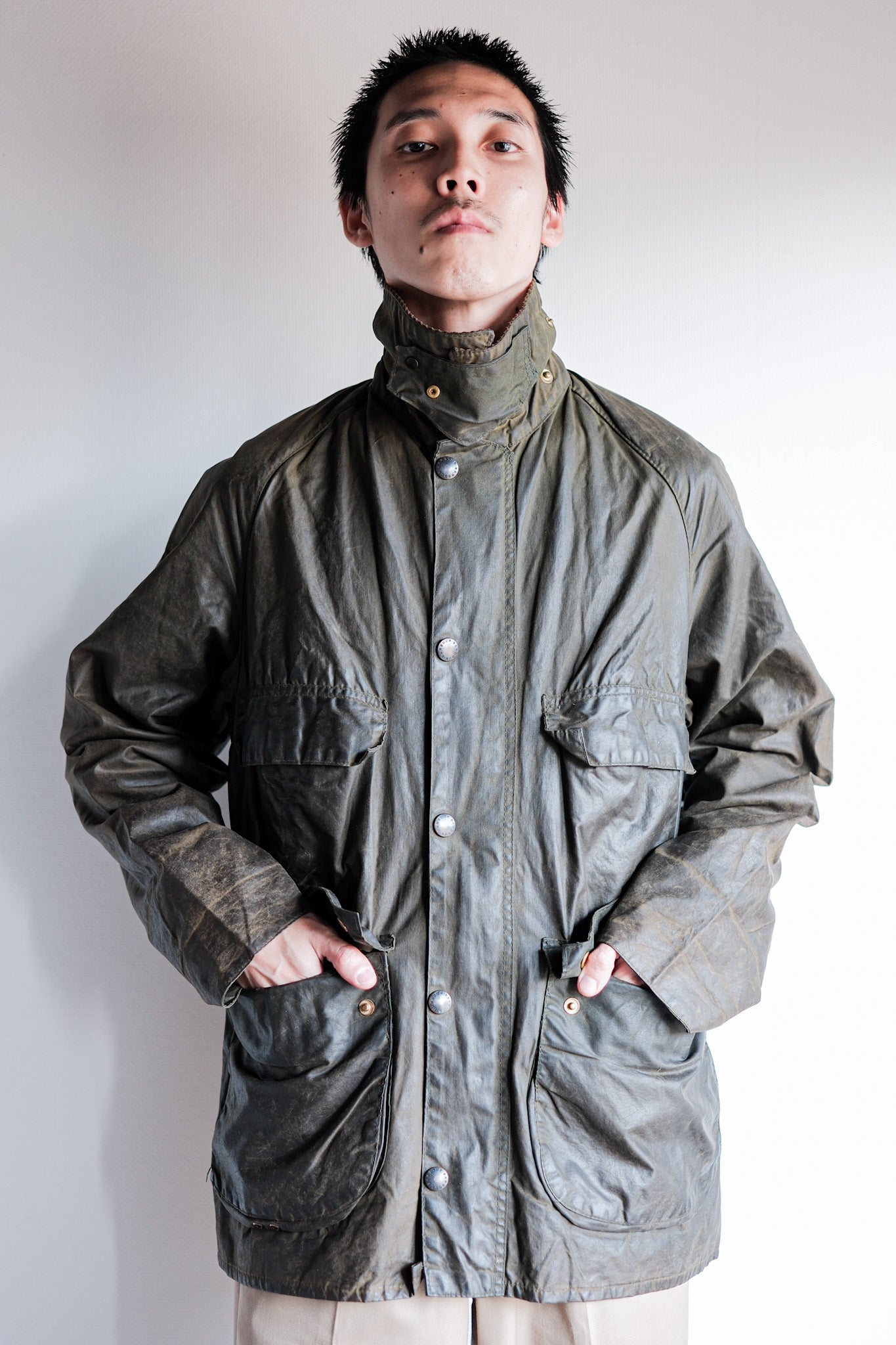 【~80’s】Vintage Barbour "BEDALE" 2 Crest Size.38 "4 Pockets"