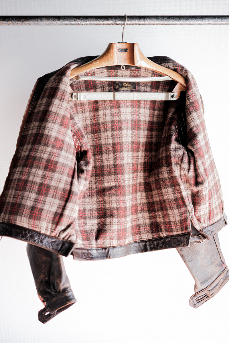 [~ 40's] แจ็คเก็ตหนังประเภท Hartmann Vintage Hartmann