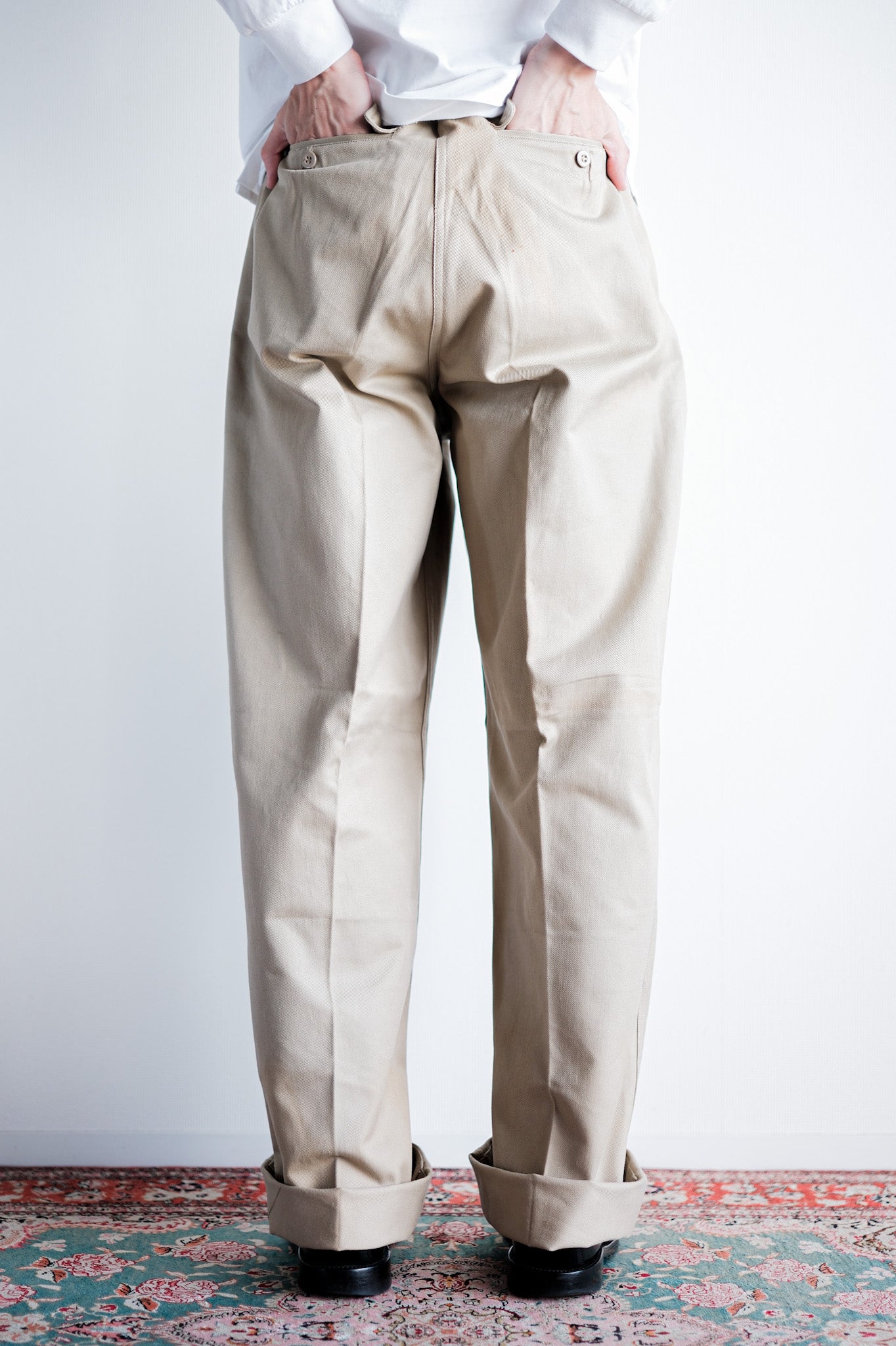 60's】French Army M52 Chino Trousers Size.32 
