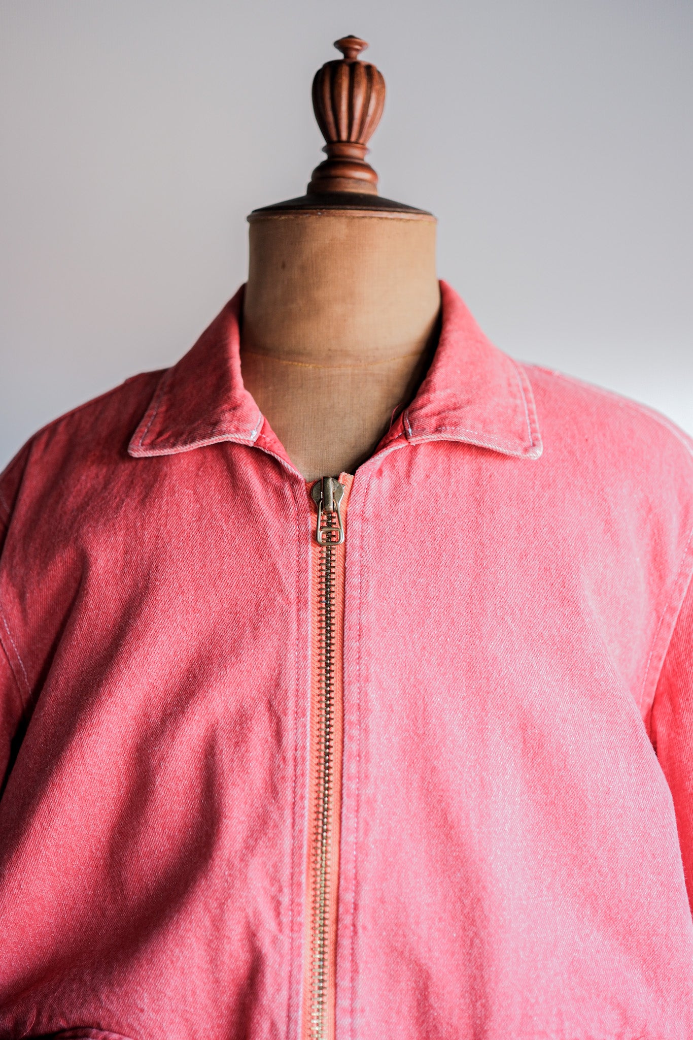 [~ 90 년대] Old Pink House Red Denim Blouson