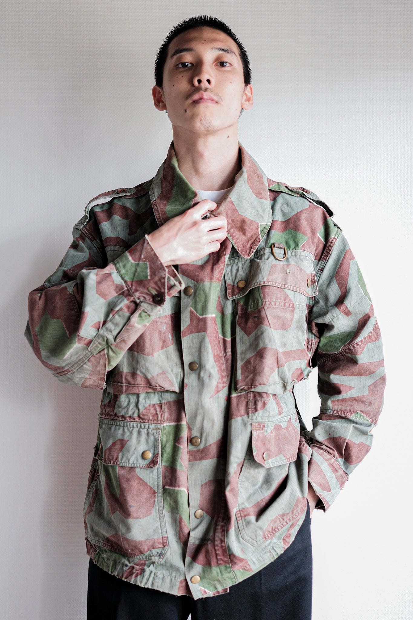 50's】German Army Splinter Camouflage Paratrooper Jacket