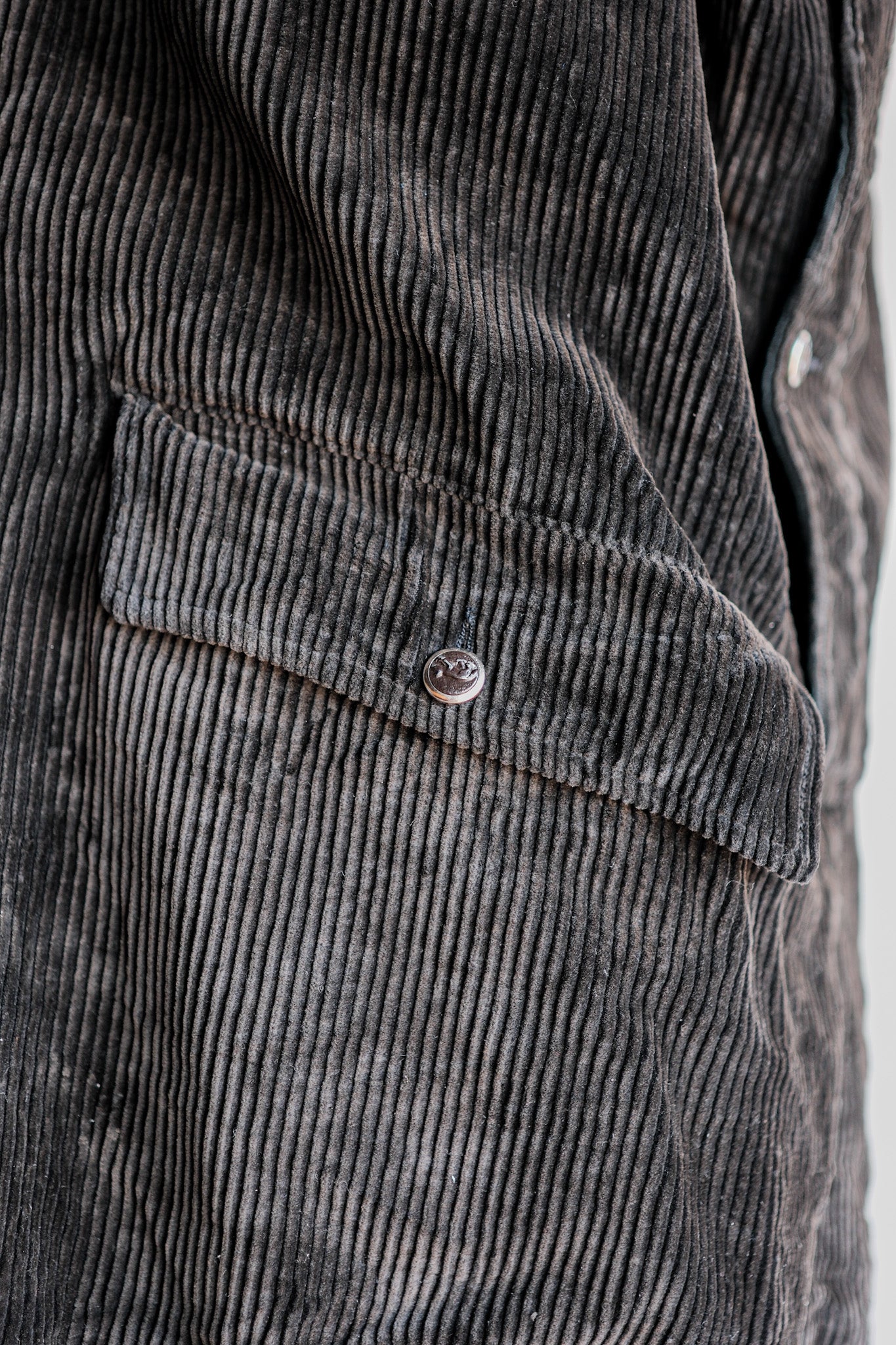 【~40's】French Vintage Dark Brown Corduroy Hunting Jacket "AU FUSIL"