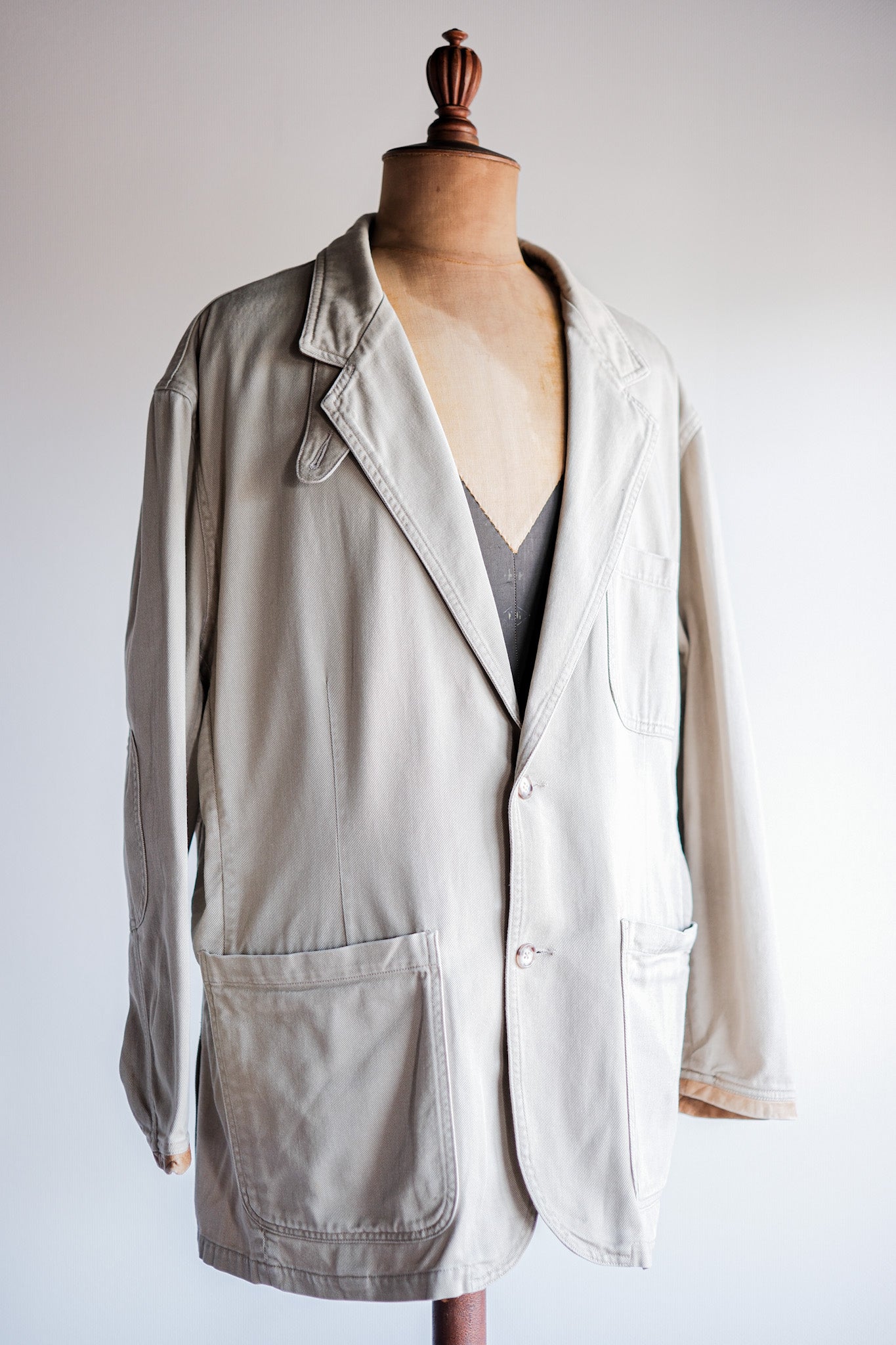 ［~90's］Willis&Geiger Cotton Safari Jacket With Chin Strap Size.L
