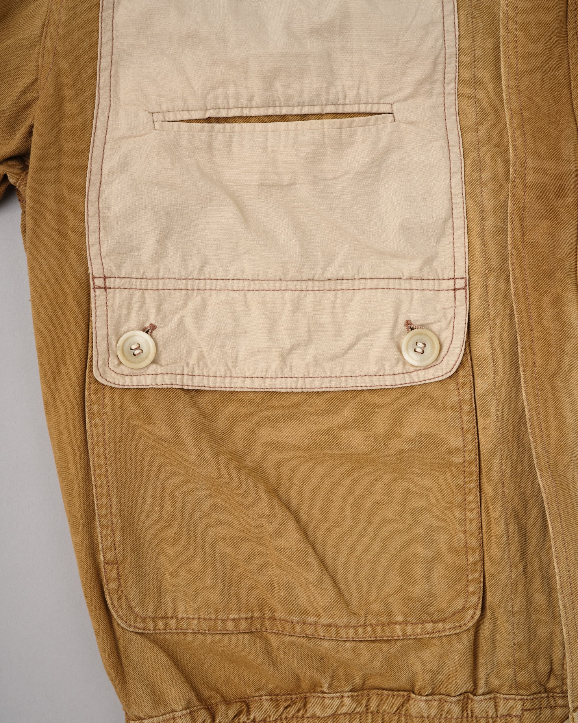 【~60’s】French Vintage Switching Design Mixed Cotton Jacket Size.5