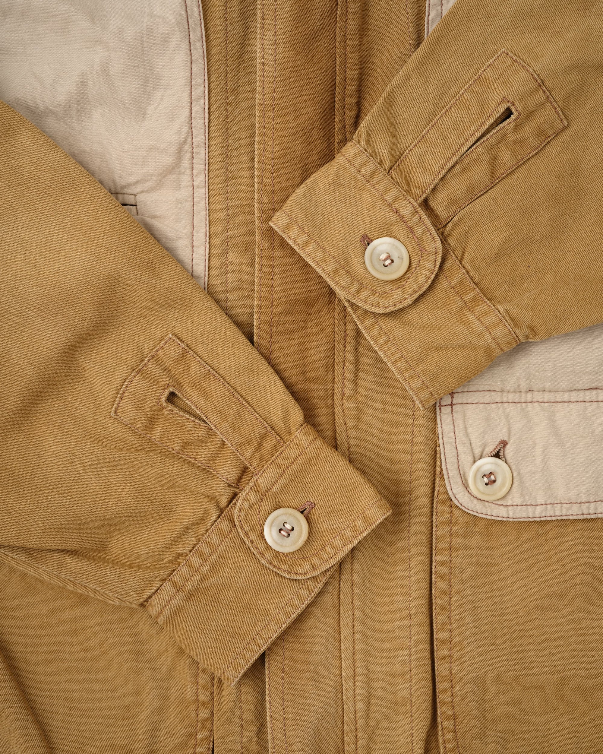 【~60’s】French Vintage Switching Design Mixed Cotton Jacket Size.5