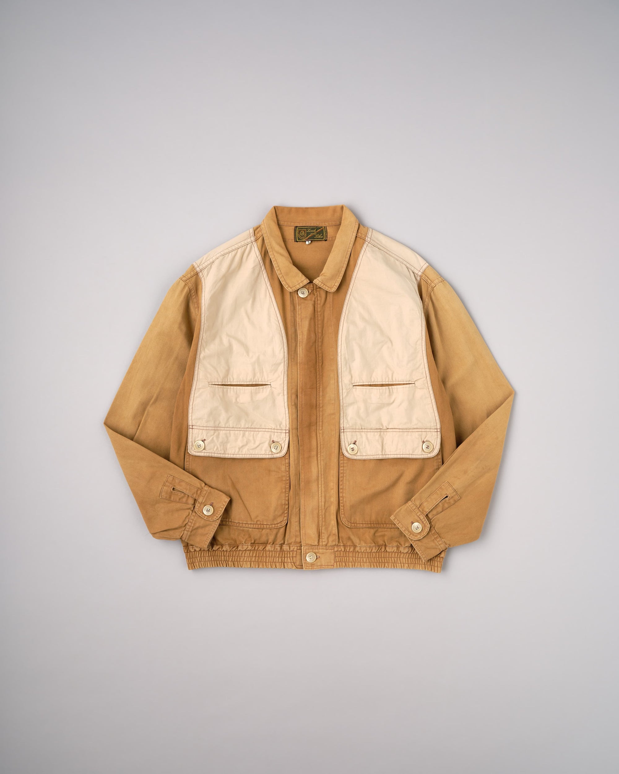 【~60’s】French Vintage Switching Design Mixed Cotton Jacket Size.5
