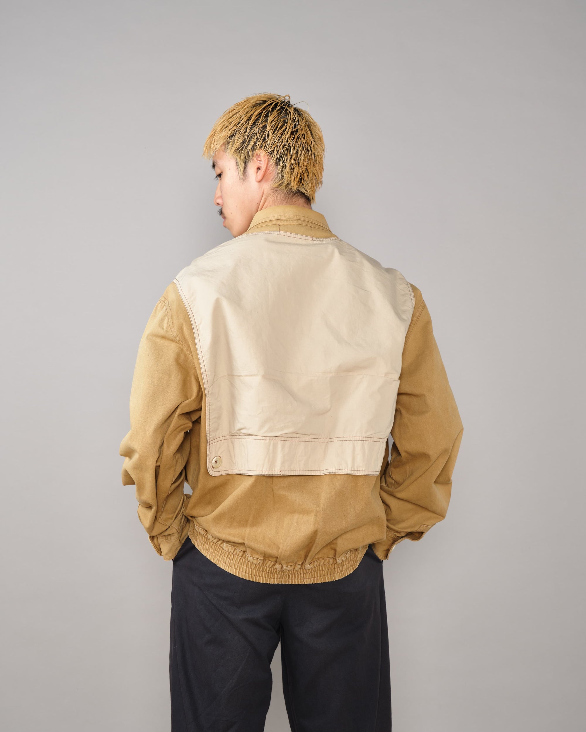 【~60’s】French Vintage Switching Design Mixed Cotton Jacket Size.5