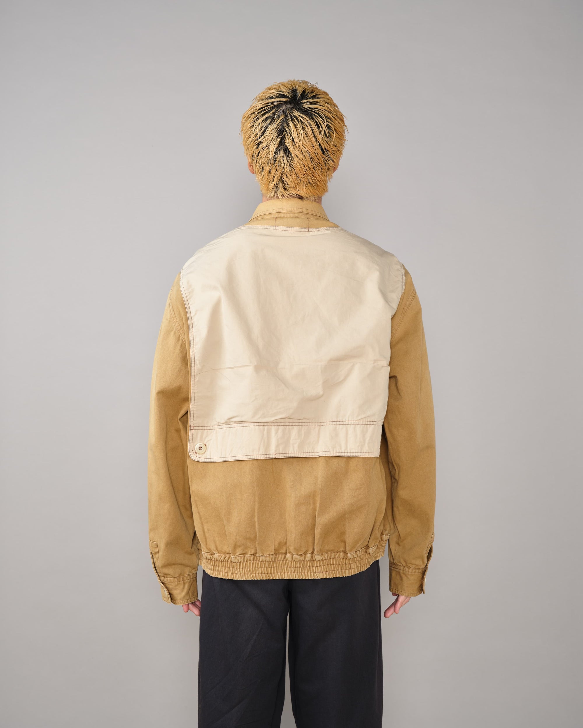 【~60’s】French Vintage Switching Design Mixed Cotton Jacket Size.5