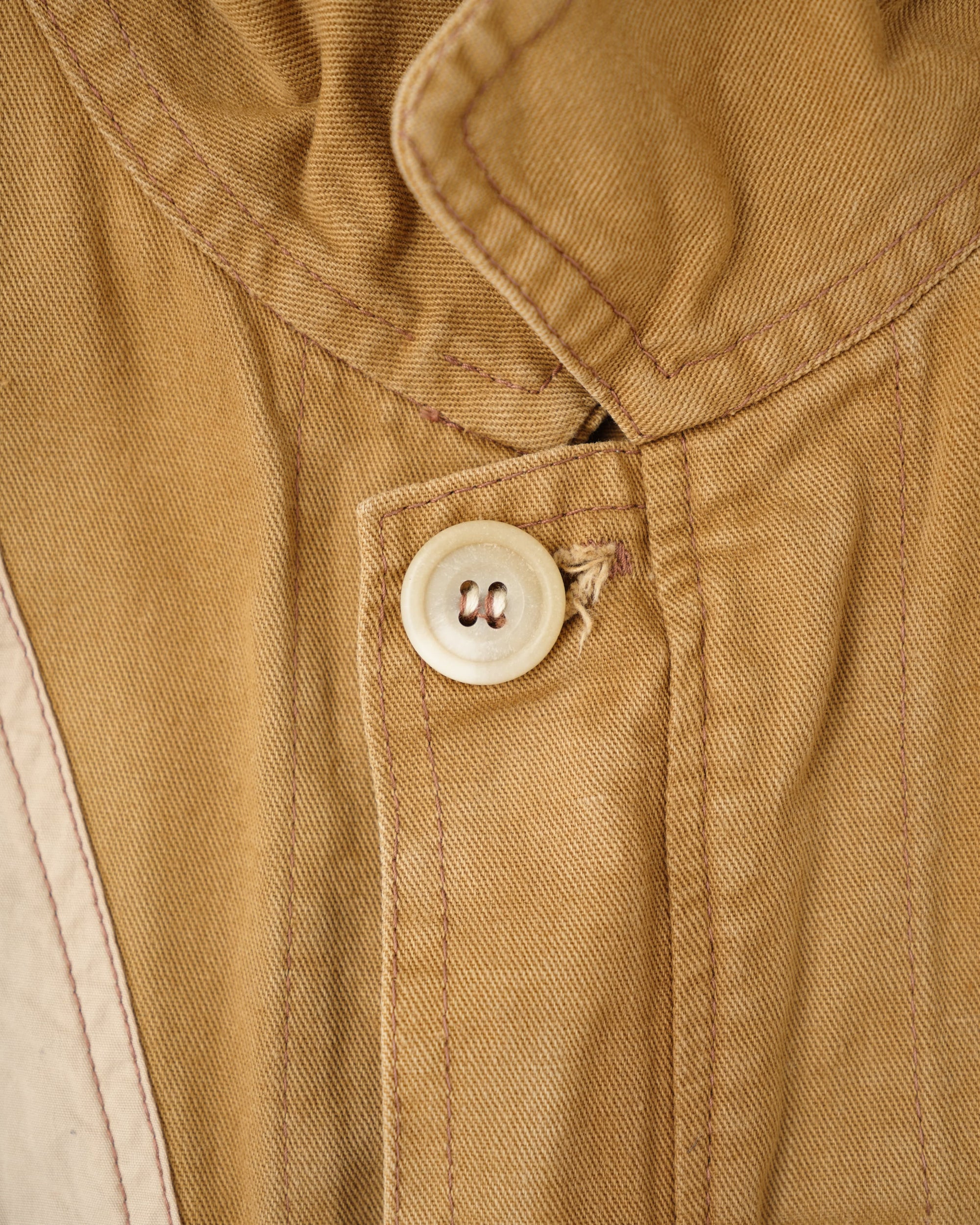 【~60’s】French Vintage Switching Design Mixed Cotton Jacket Size.5