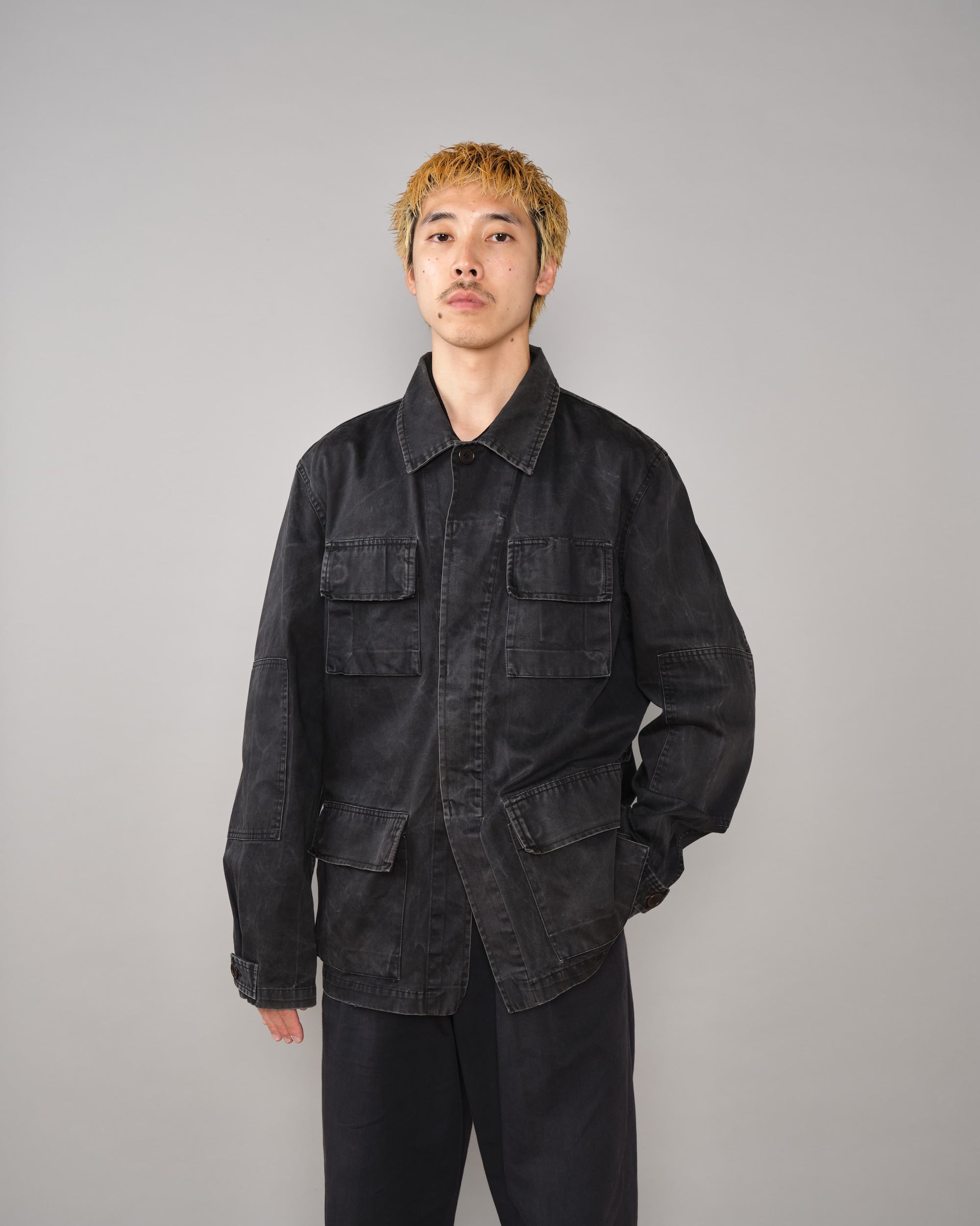 【~90’s】Old HELMUT LANG Black Cotton 4 Pockets Jacket Size.50