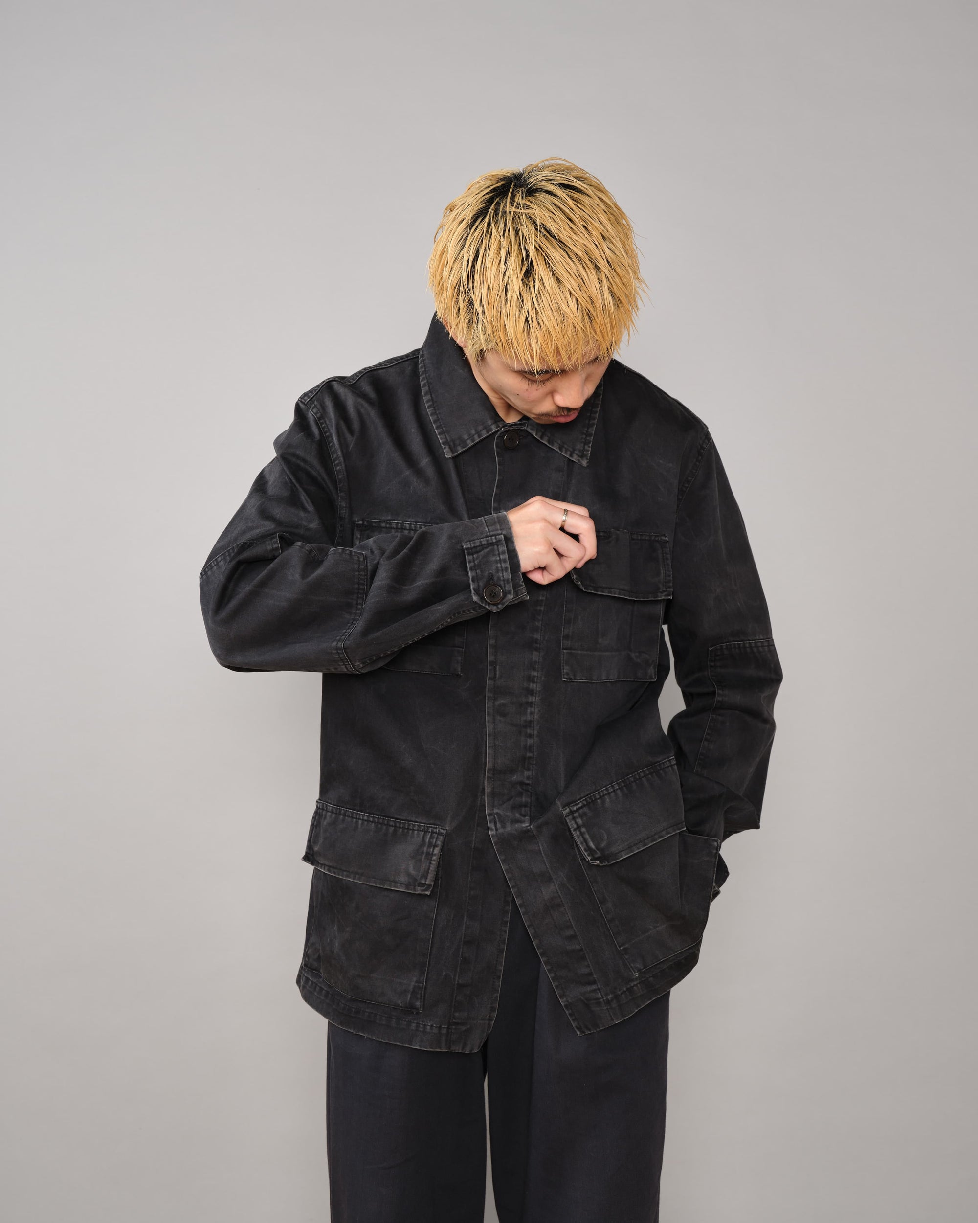 【~90’s】Old HELMUT LANG Black Cotton 4 Pockets Jacket Size.50