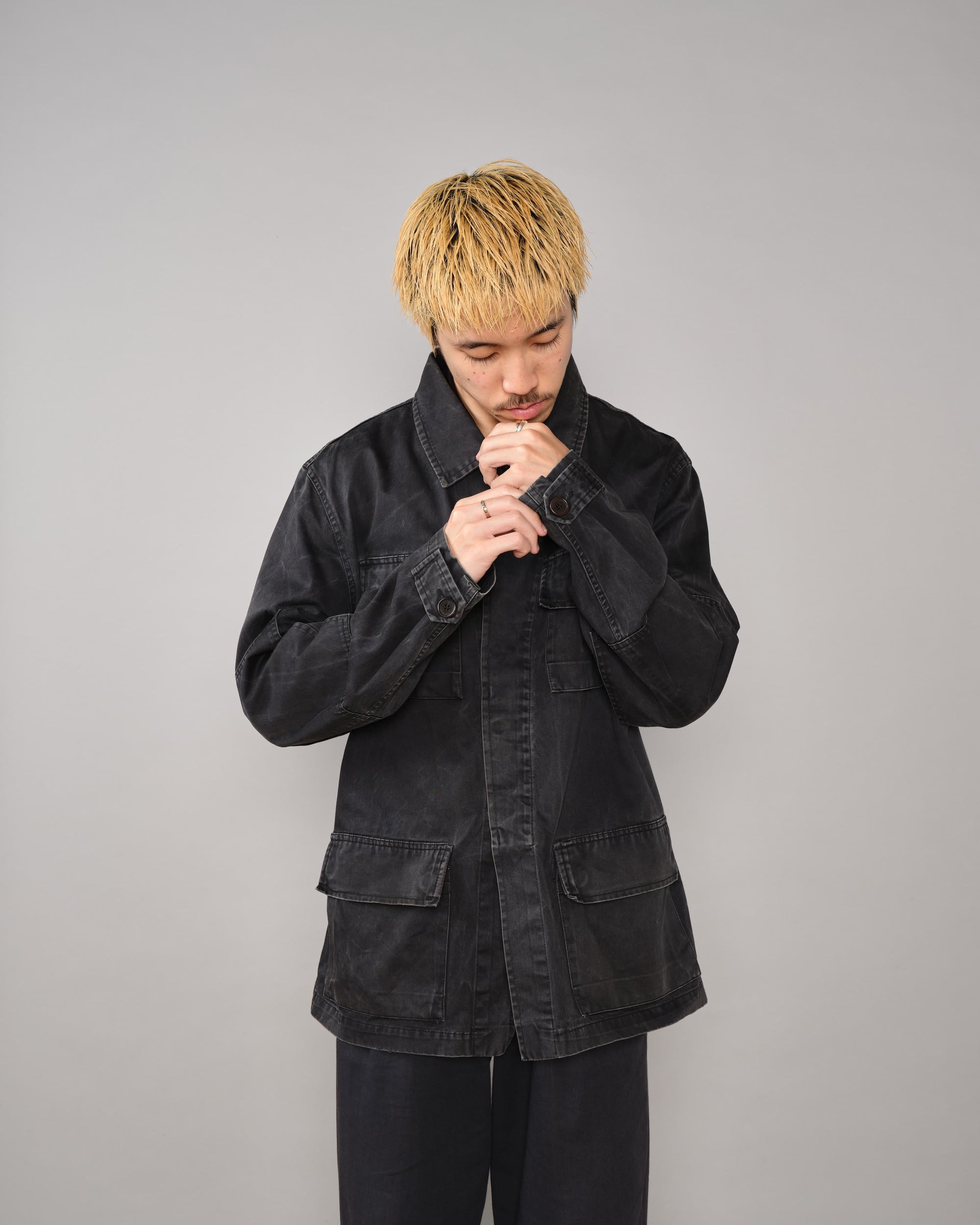 【~90’s】Old HELMUT LANG Black Cotton 4 Pockets Jacket Size.50